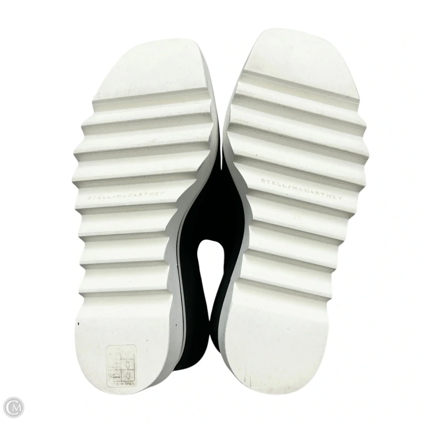 Sandals Luxury Designer By Stella Mccartney In Black & White, Size: 7.5