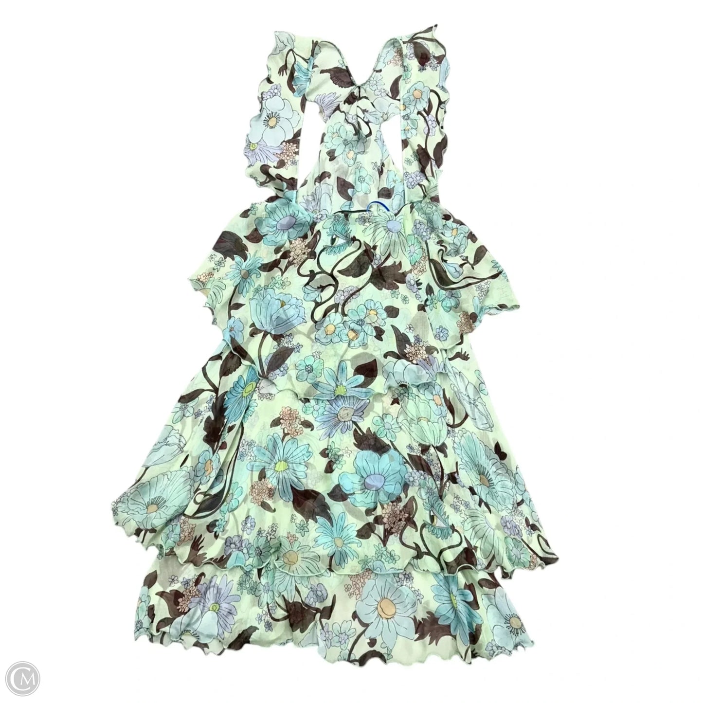 Dress Luxury Designer By Stella Mccartney In Blue & Green, Size: S