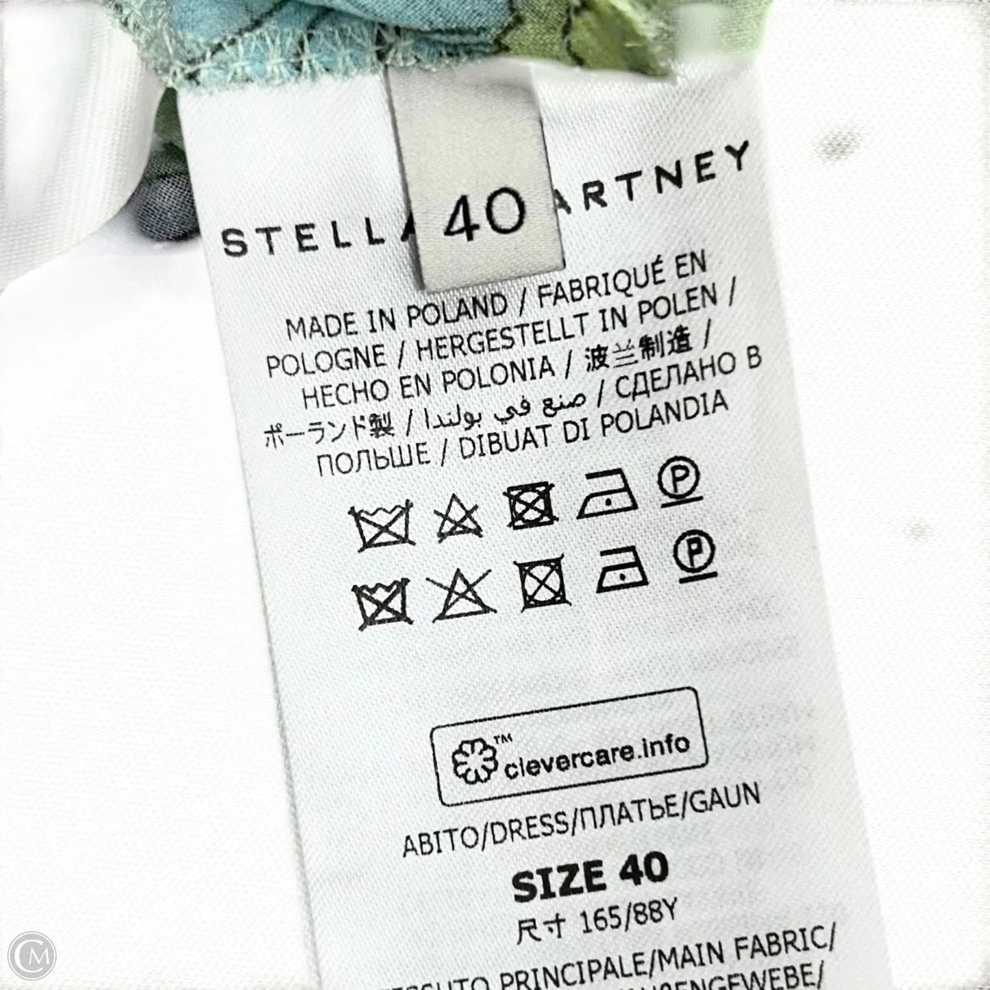 Dress Luxury Designer By Stella Mccartney In Blue & Green, Size: S