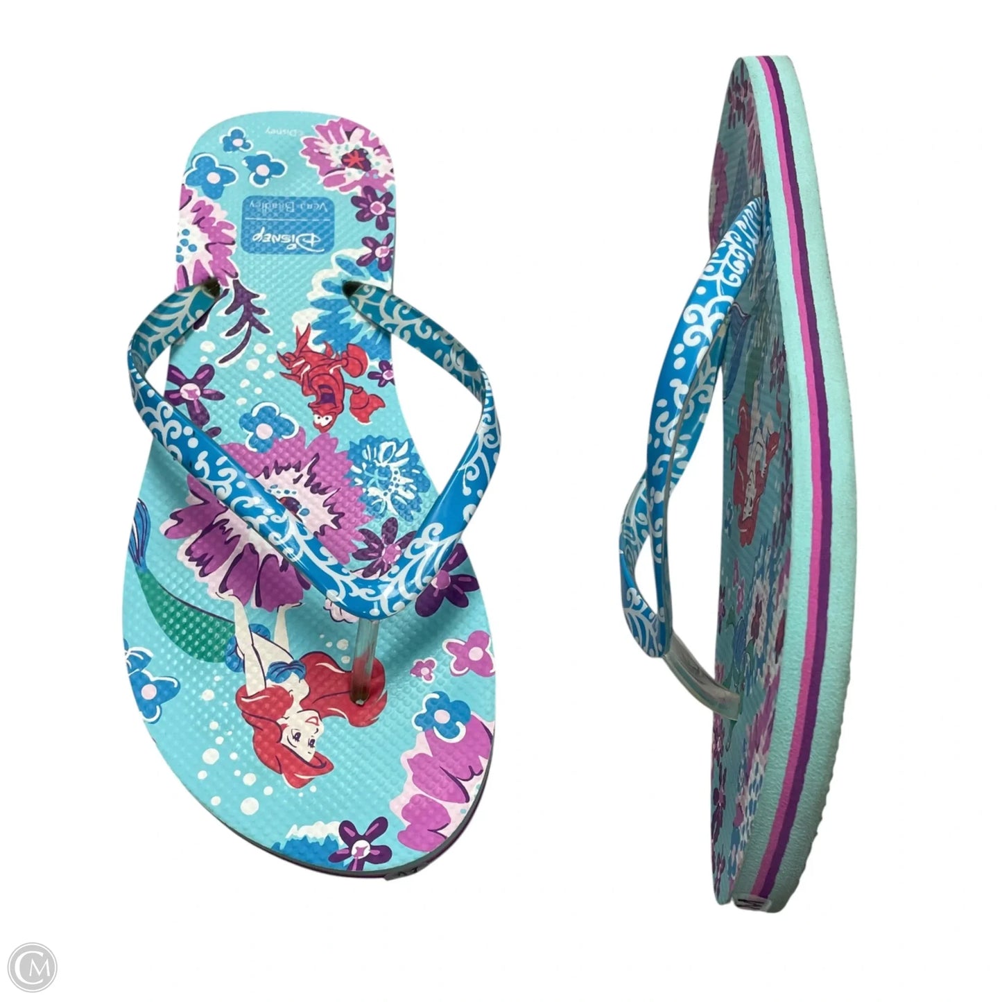 Sandals Flip Flops By Vera Bradley In Blue & White, Size: 7