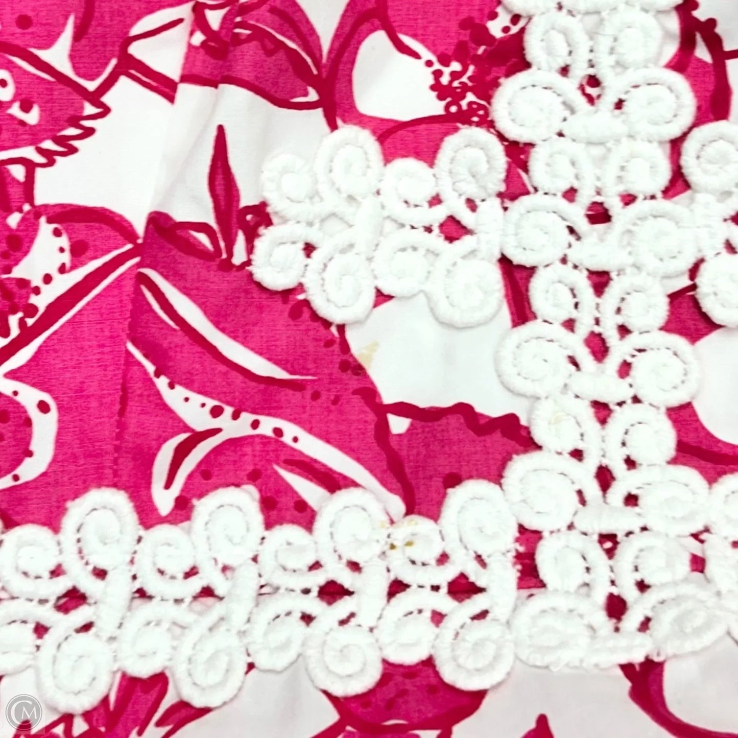 Dress Designer By Lilly Pulitzer In Pink & White, Size: S