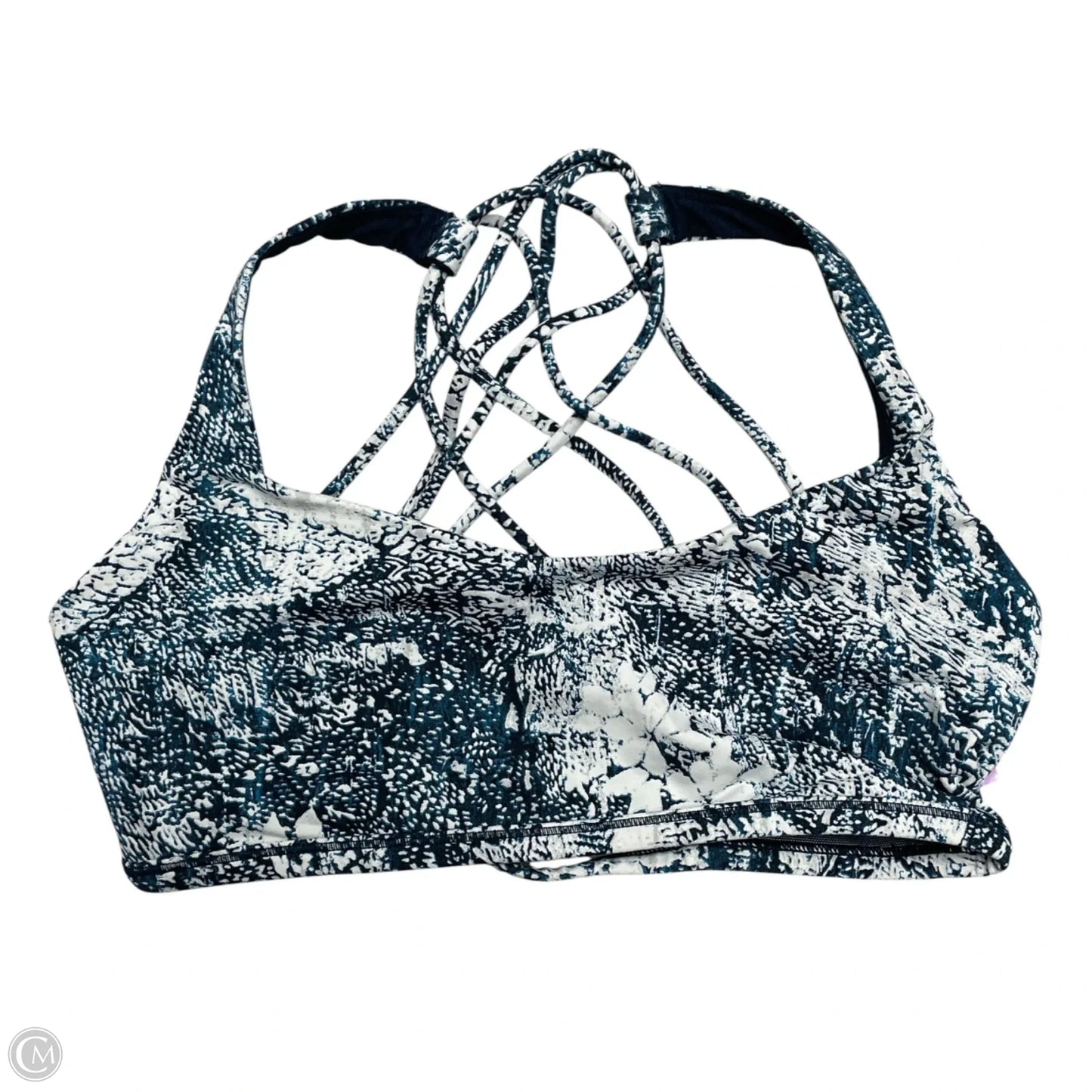 Athletic Bra By Lululemon In Blue & White, Size: M