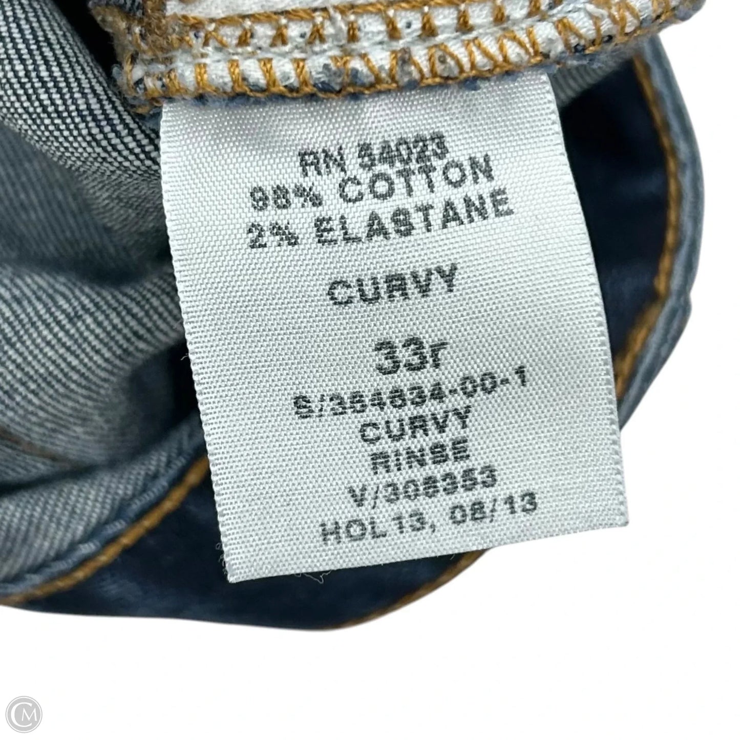 Jeans Wide Leg By Gap In Blue Denim, Size: 16