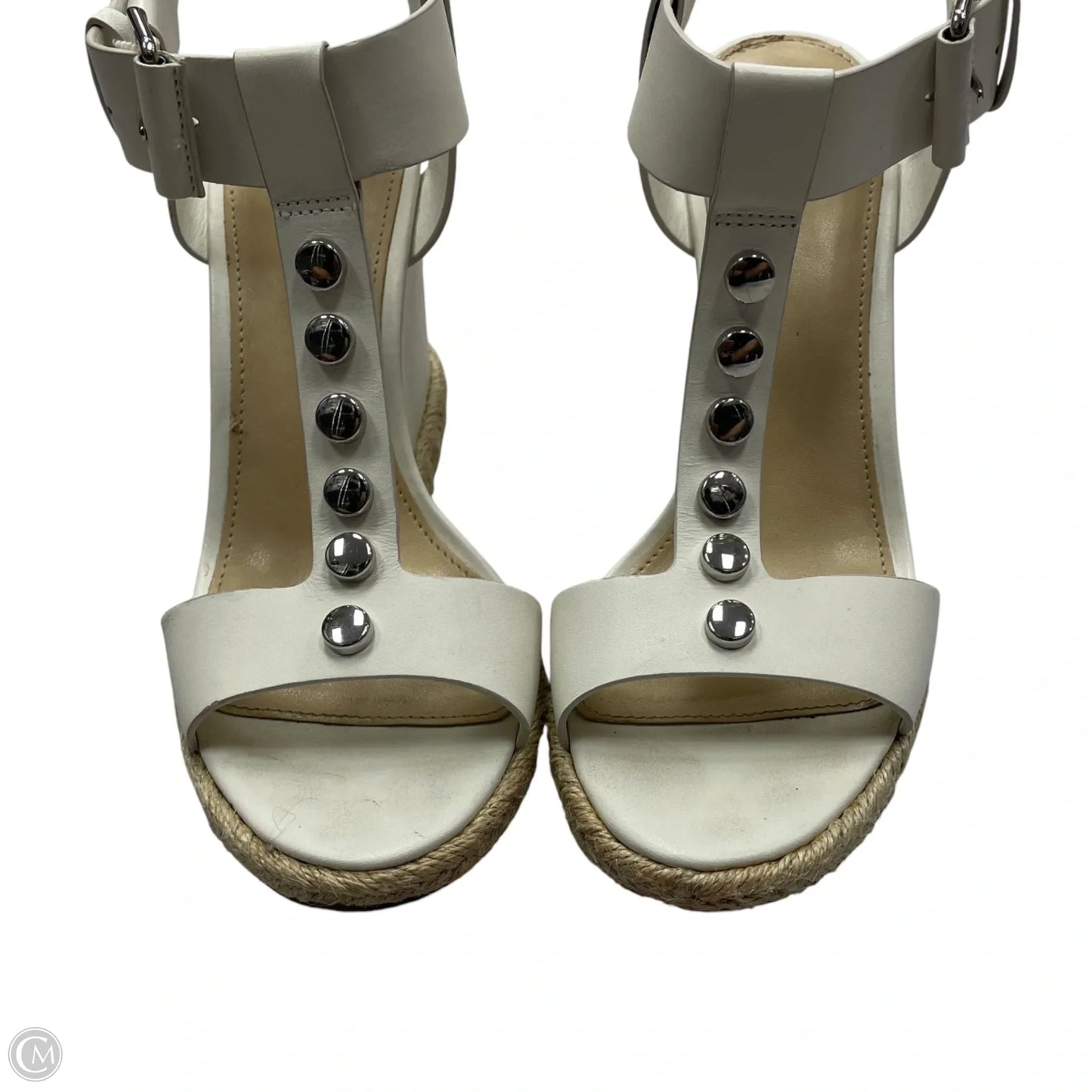 Sandals Heels Wedge By Marc Fisher In White, Size: 6