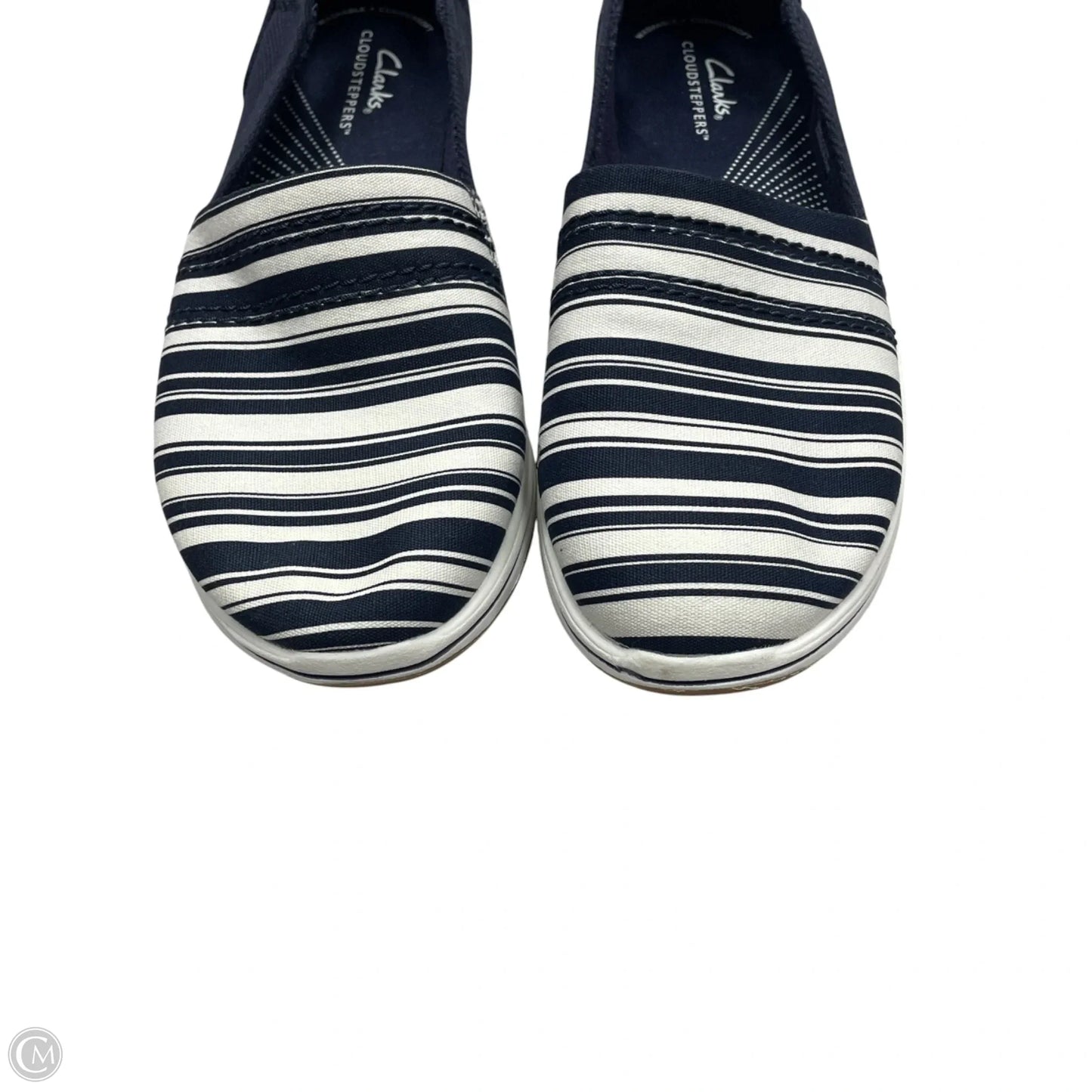 Shoes Flats By Clarks In Blue & White, Size: 9