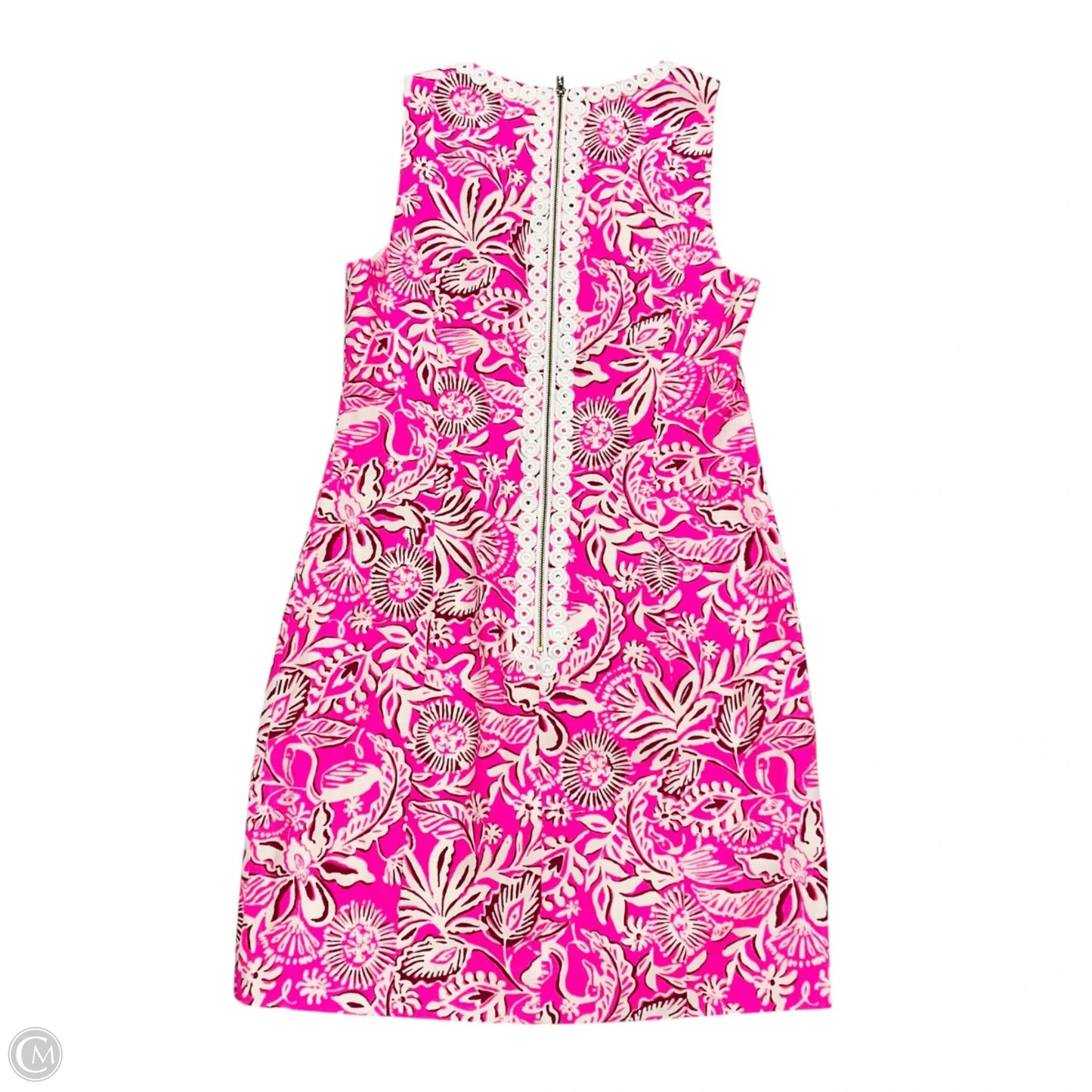 Dress Designer By Lilly Pulitzer In Pink & White, Size: S
