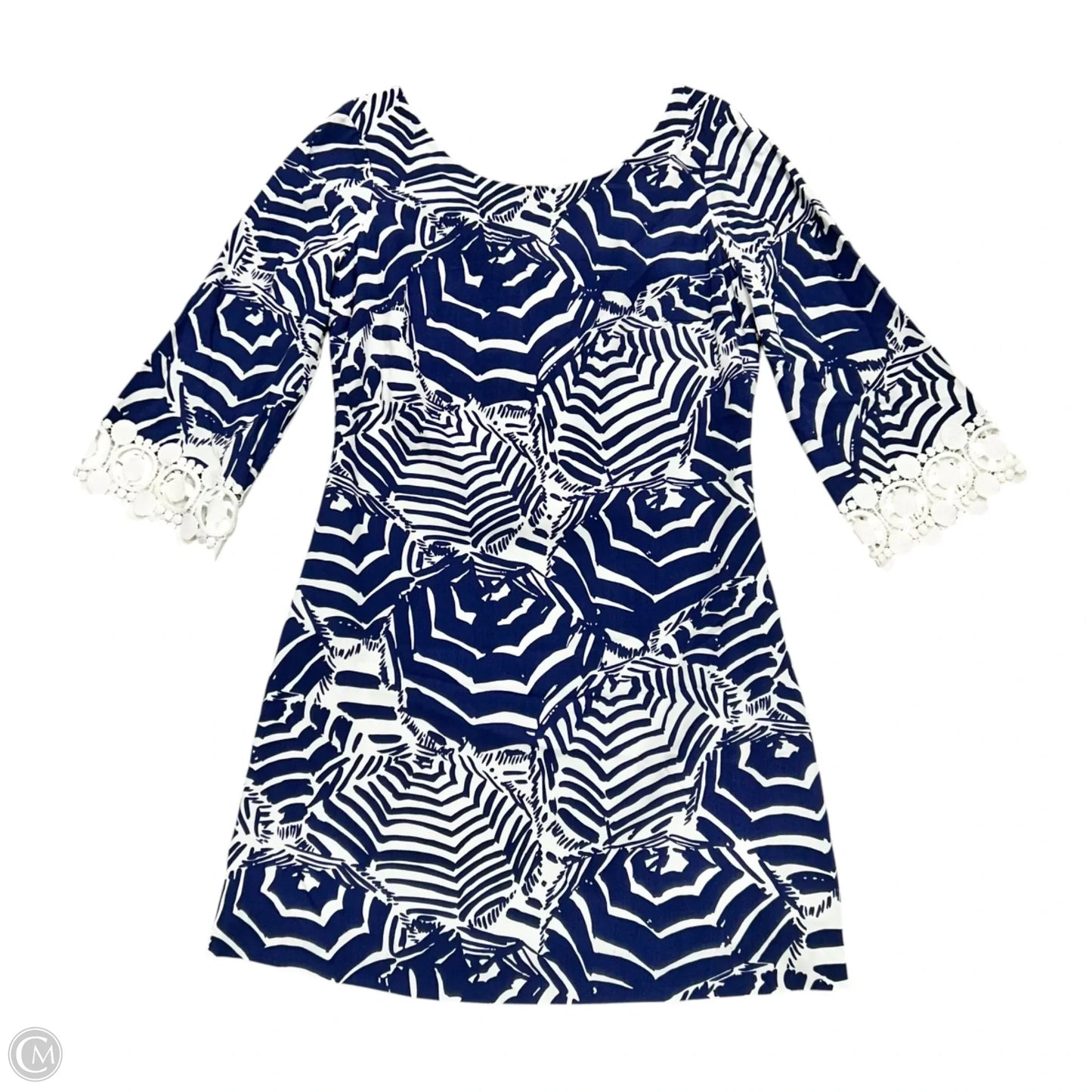 Dress Designer By Lilly Pulitzer In Blue & White, Size: S
