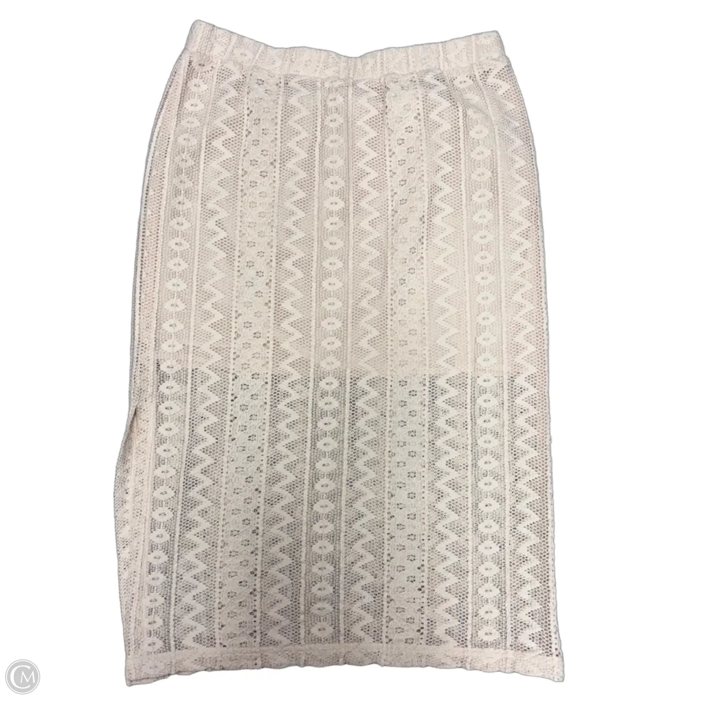 Skirt Midi By Loft In Cream, Size: L