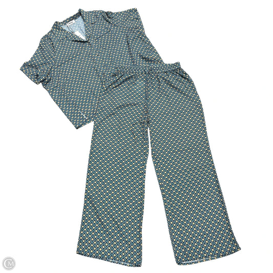 Pants Set 2pc By Showpo In Blue & Yellow, Size: M