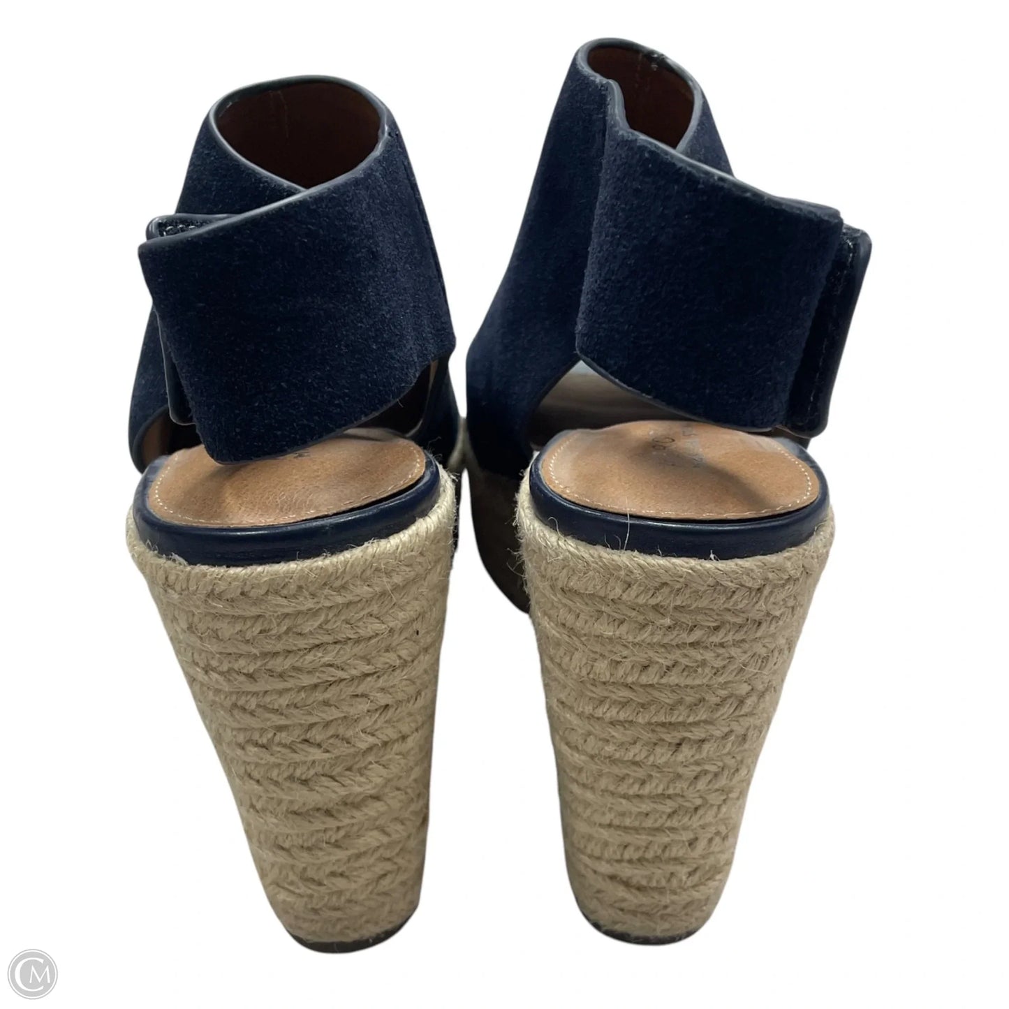 Sandals Heels Wedge By Aerosoles In Navy, Size: 8.5