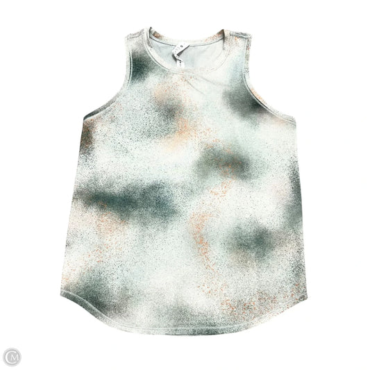 Athletic Tank Top By Lululemon In Green & Orange, Size: S