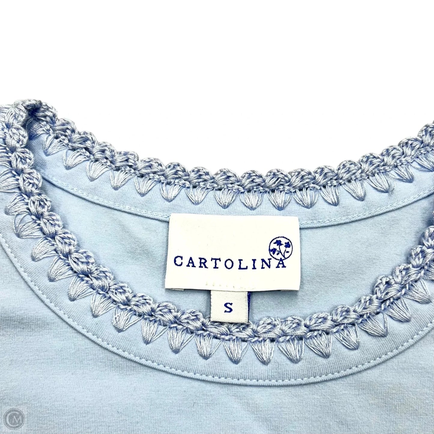 Top Sleeveless By Cartolina In Blue, Size: S
