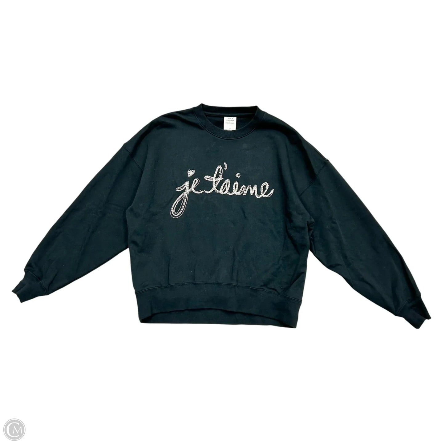Sweatshirt Crewneck By Cinc A Sept In Black, Size: Xs