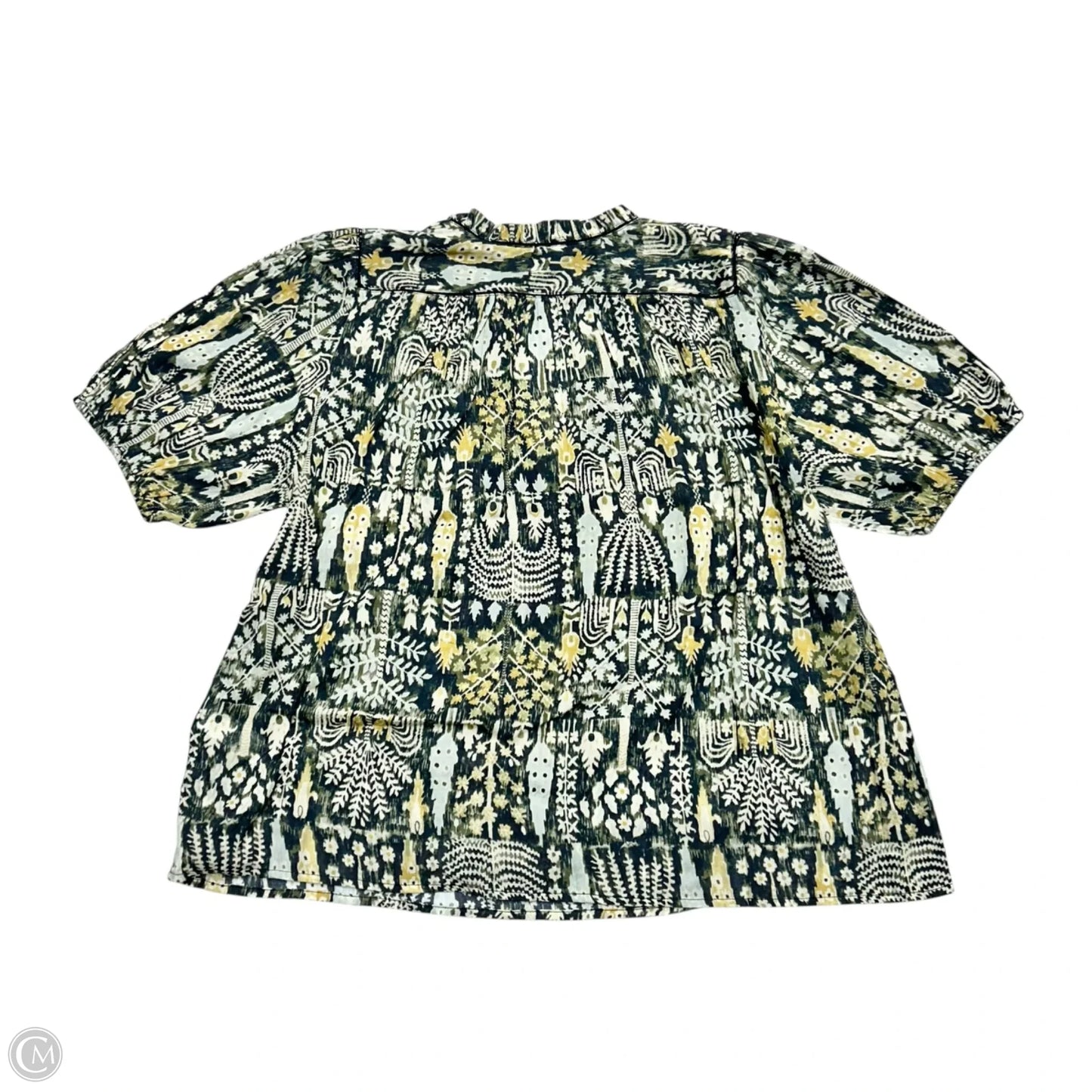 Top Short Sleeve By Ba&sh In Green & Yellow, Size: Xs