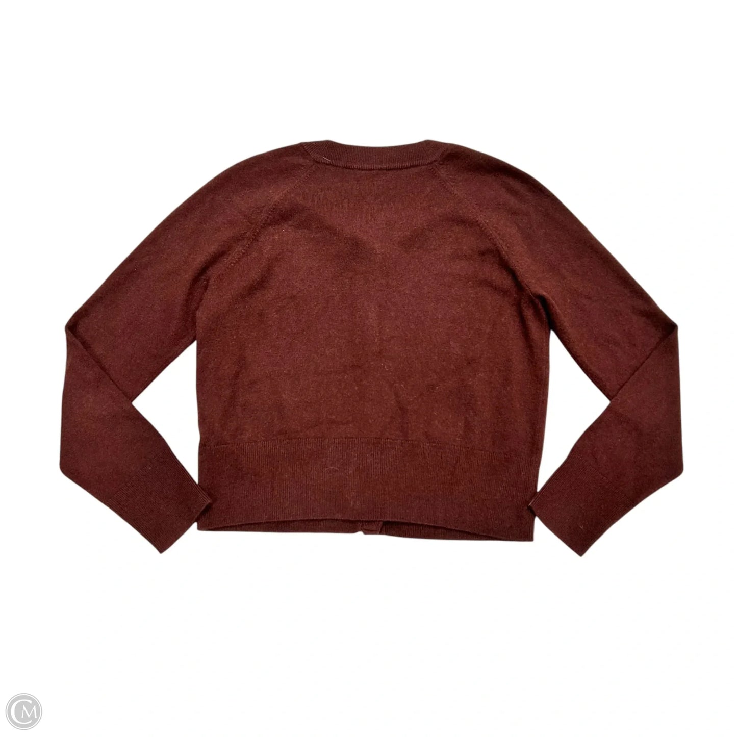 Sweater Cardigan Cashmere By Vince In Maroon, Size: M
