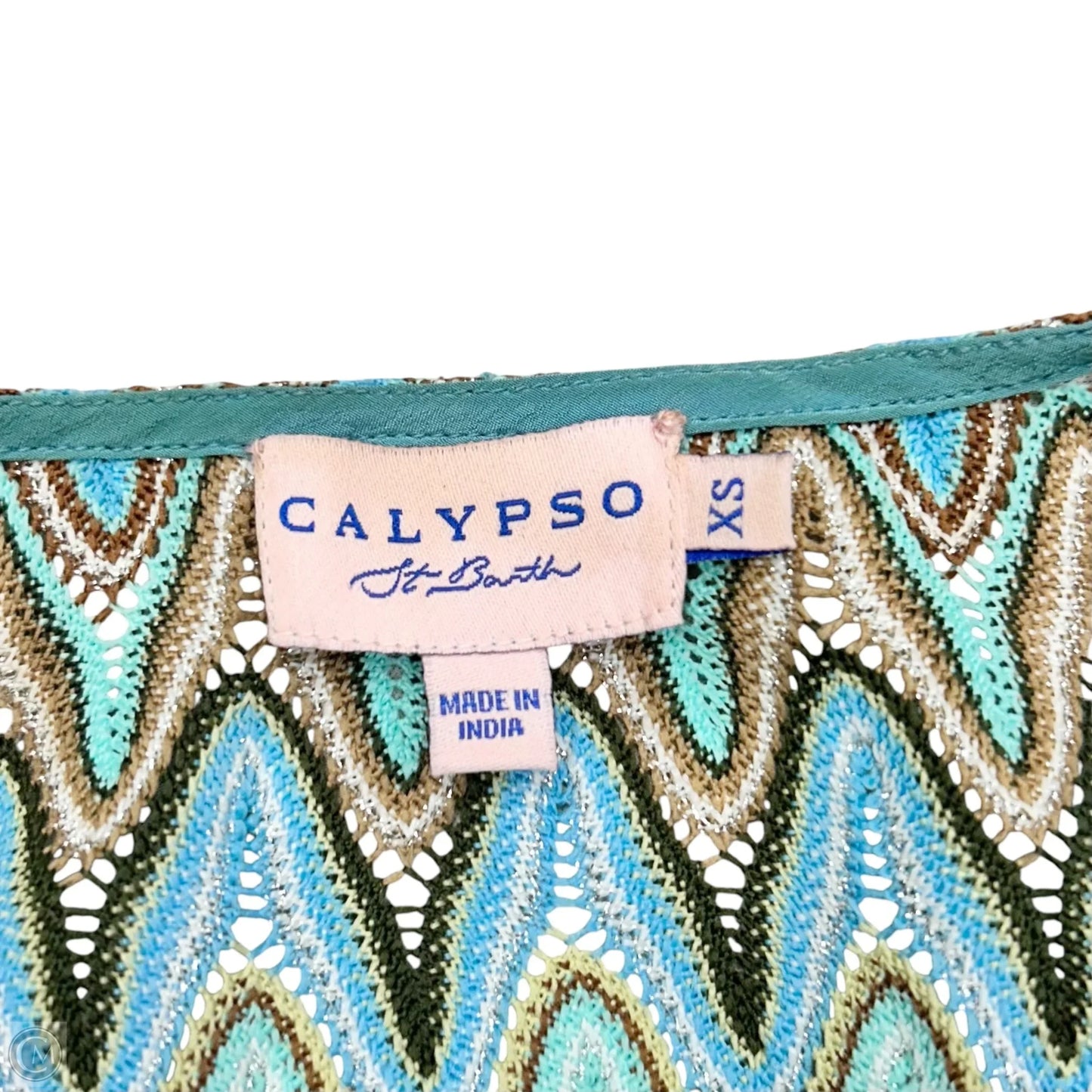 Swimwear Cover-up By Calypso St Barth In Blue & Brown, Size: Xs