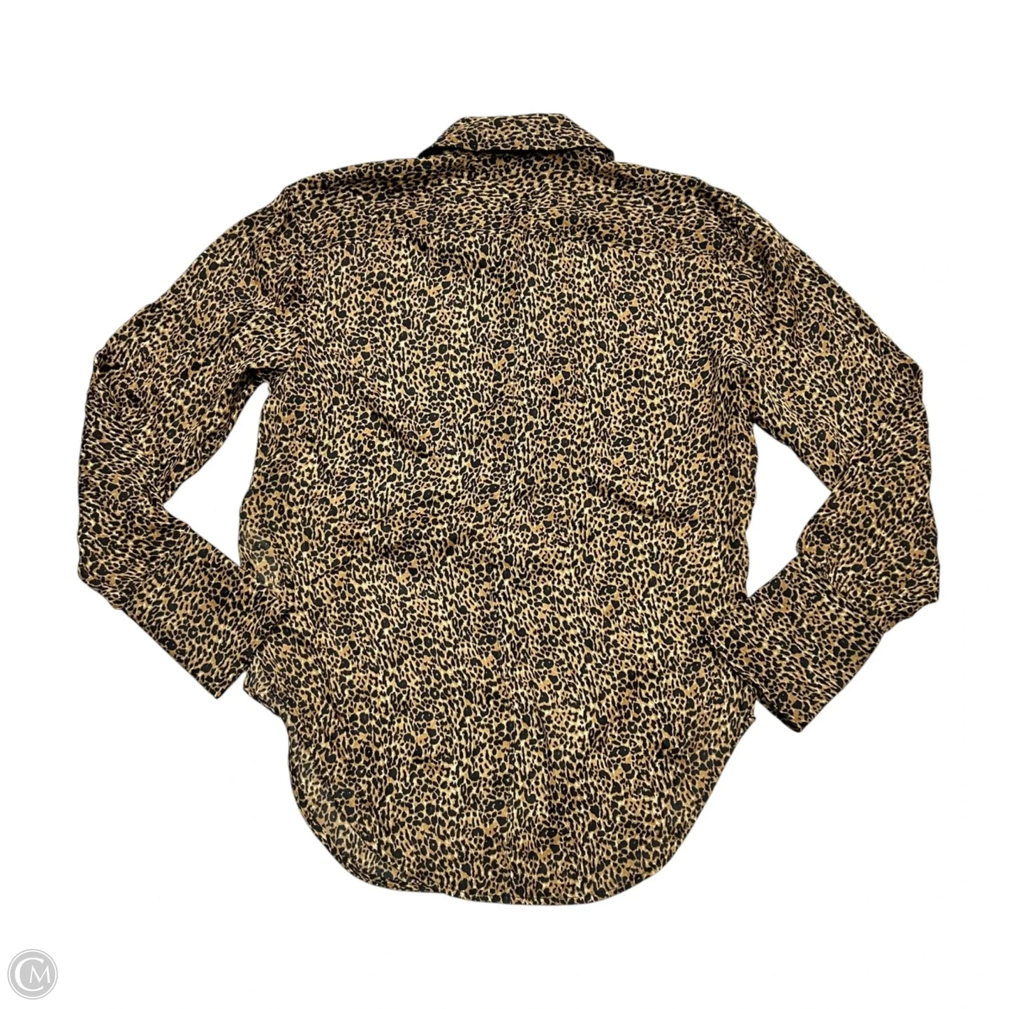 Top Long Sleeve By Frame In Leopard Print, Size: Xs