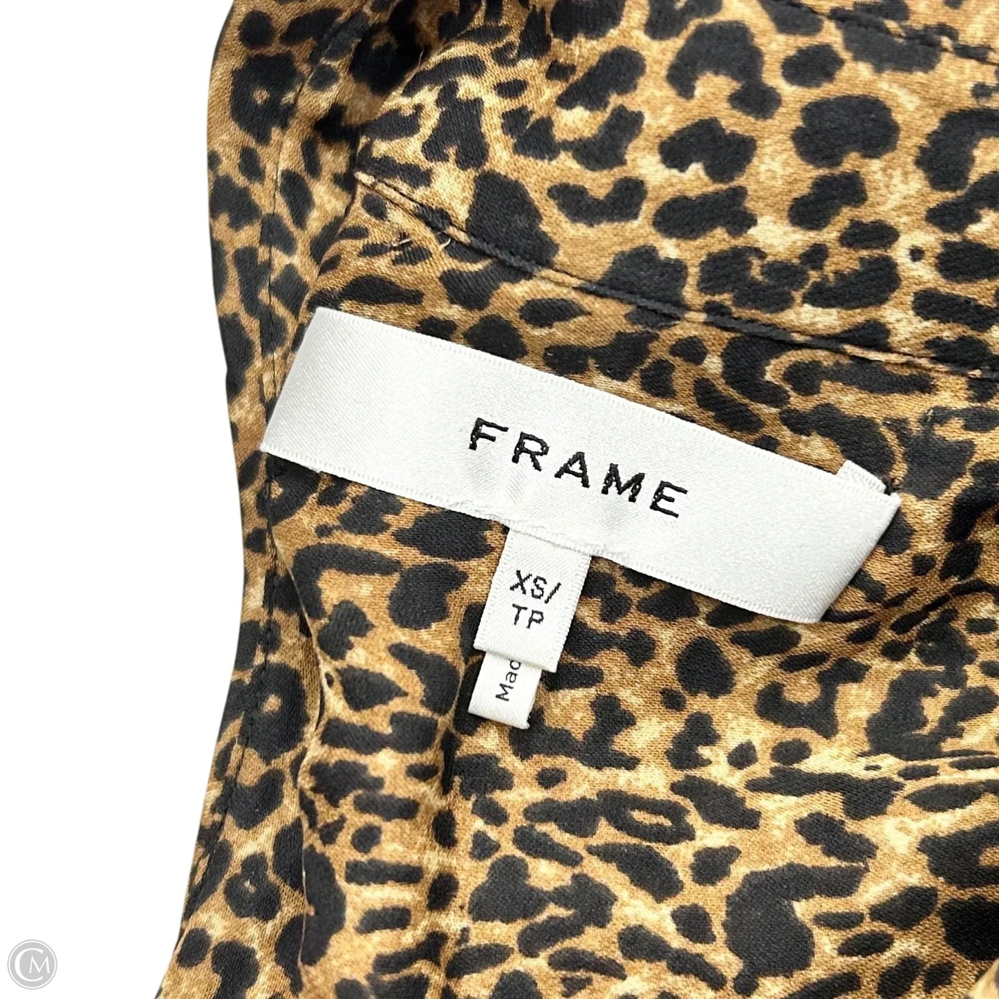 Top Long Sleeve By Frame In Leopard Print, Size: Xs