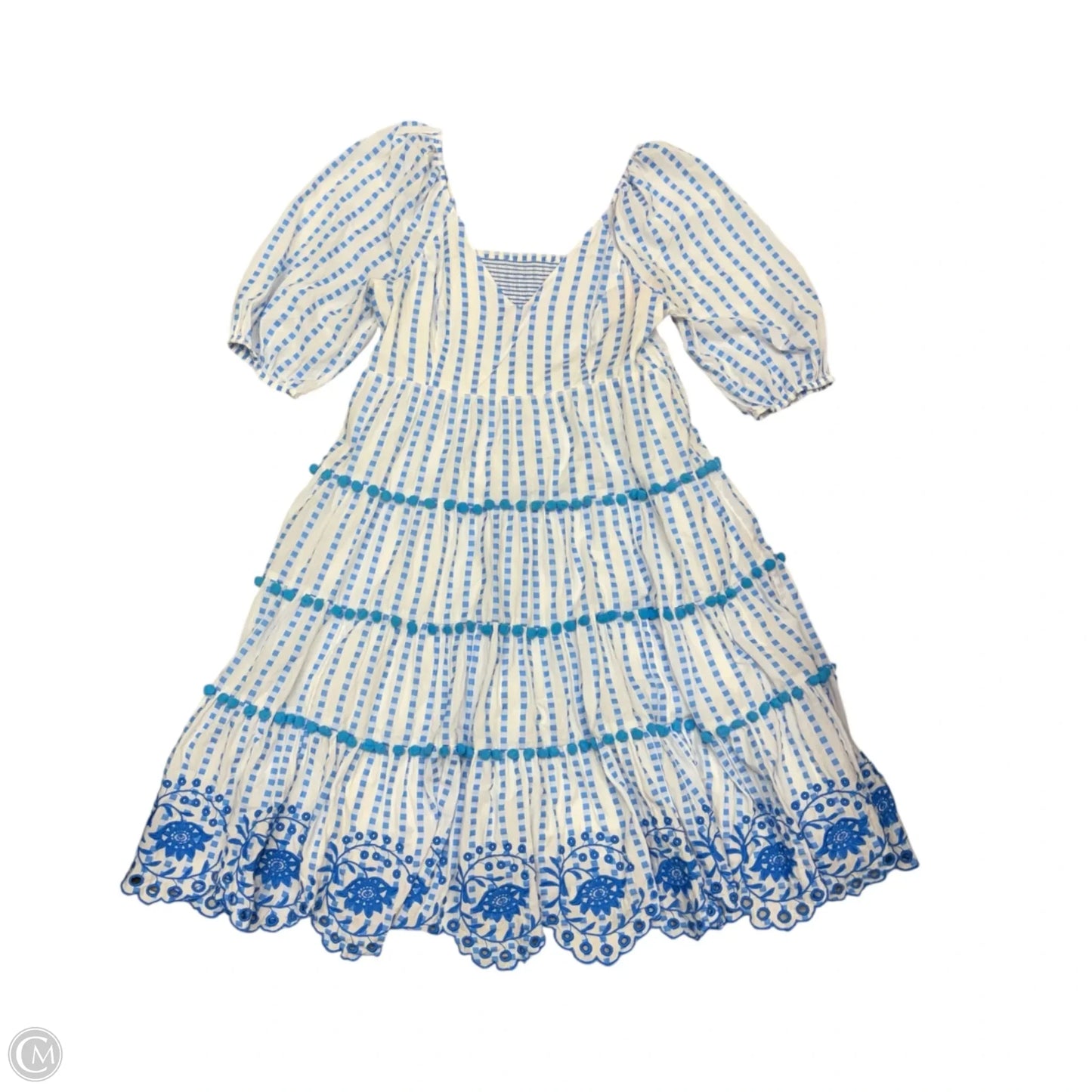 Dress Designer By Lilly Pulitzer In Blue & White, Size: L