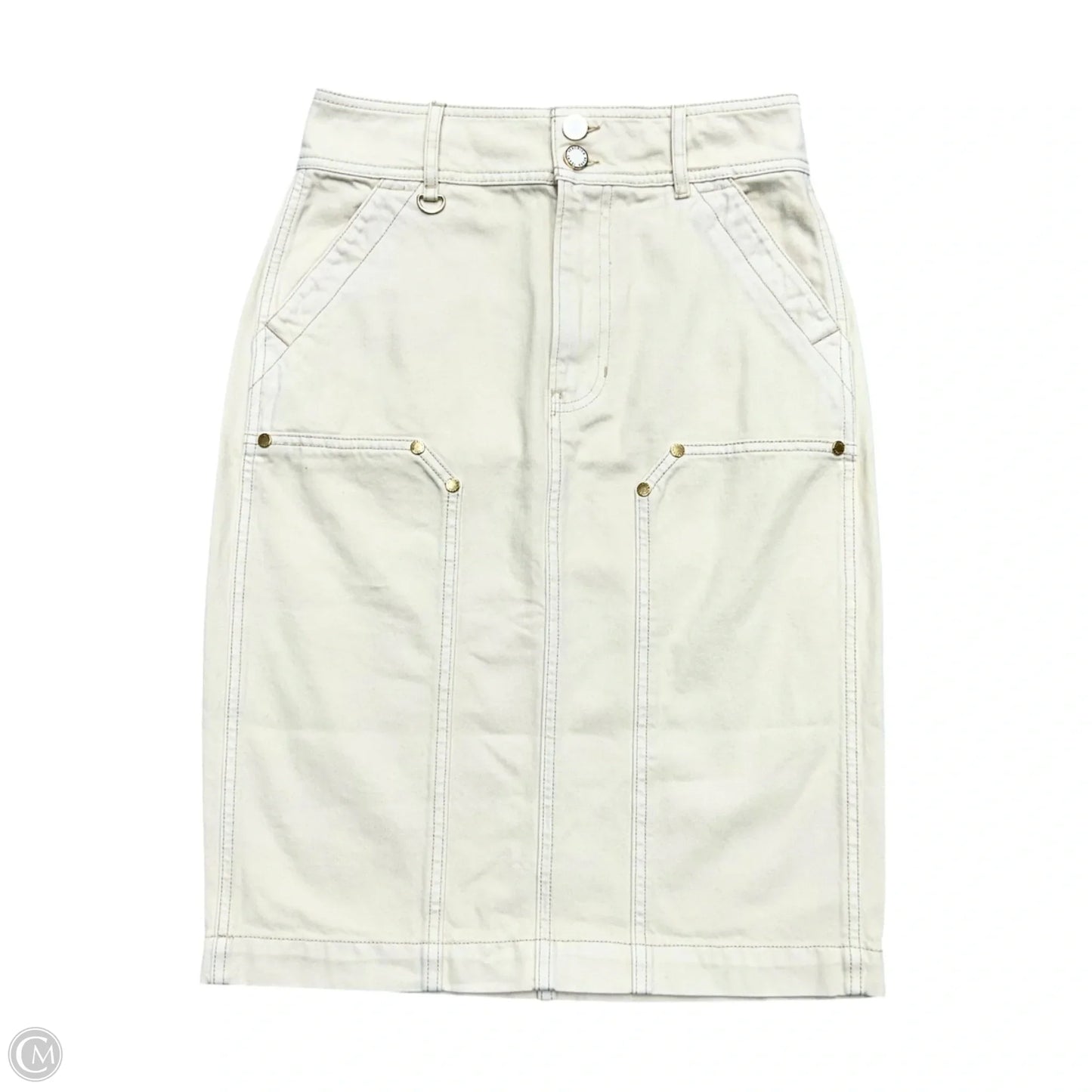 Skirt Midi By Veronica Beard In Cream, Size: 2