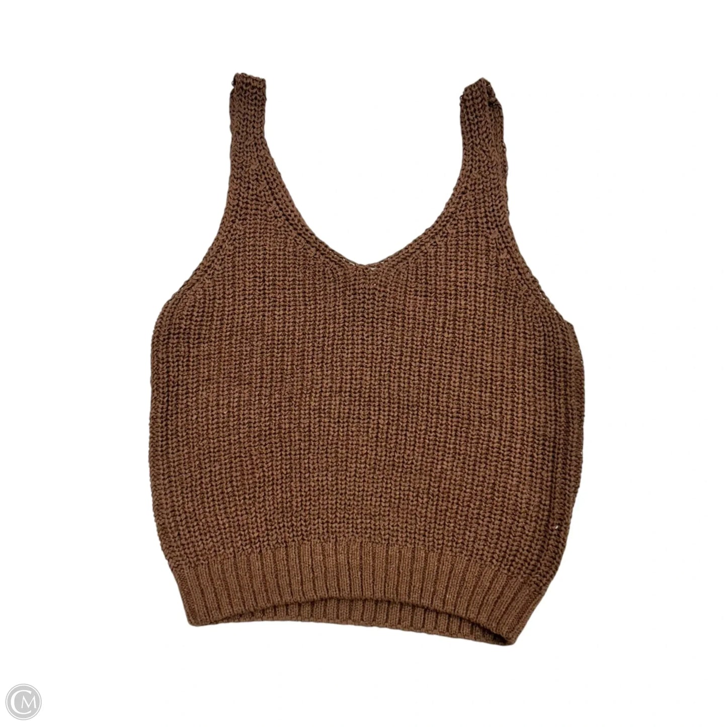 Top Sleeveless By Kivari In Brown, Size: S