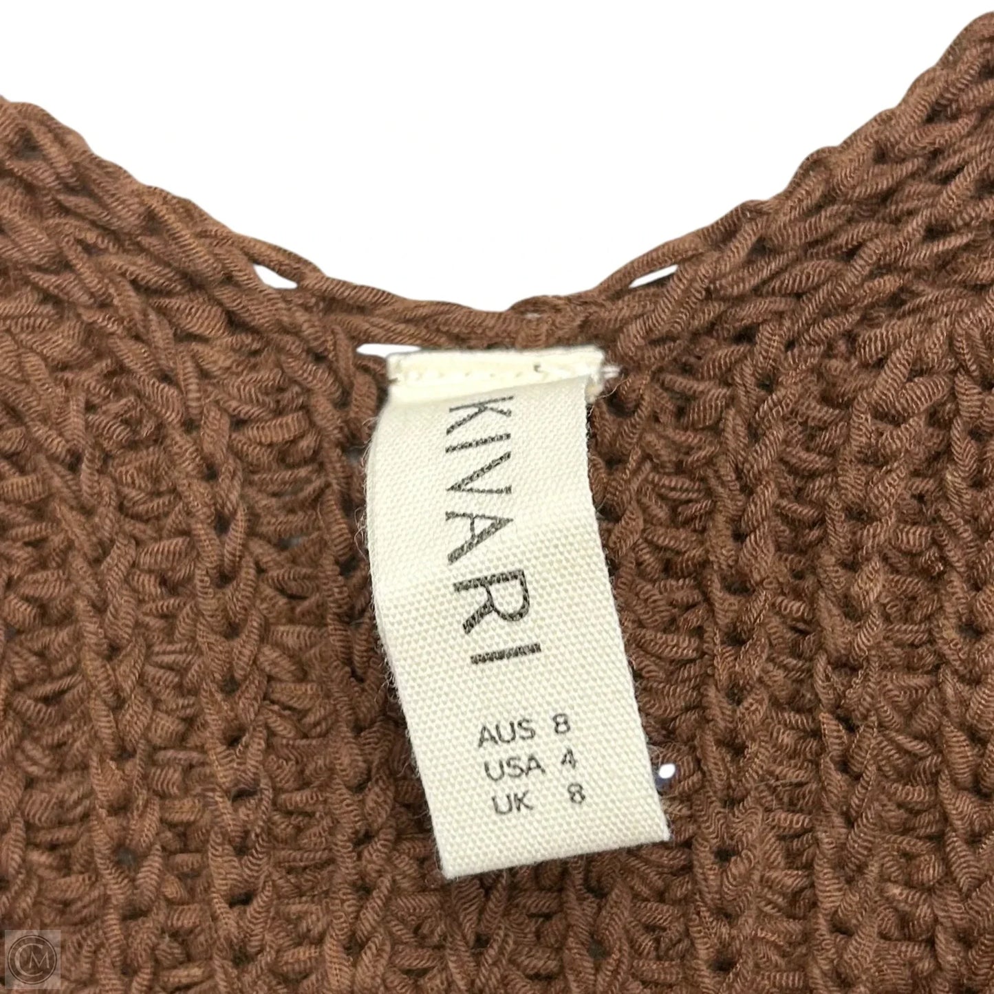 Top Sleeveless By Kivari In Brown, Size: S