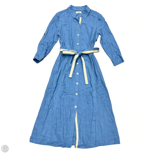 Dress Casual Midi By L Agence In Blue, Size: Xs