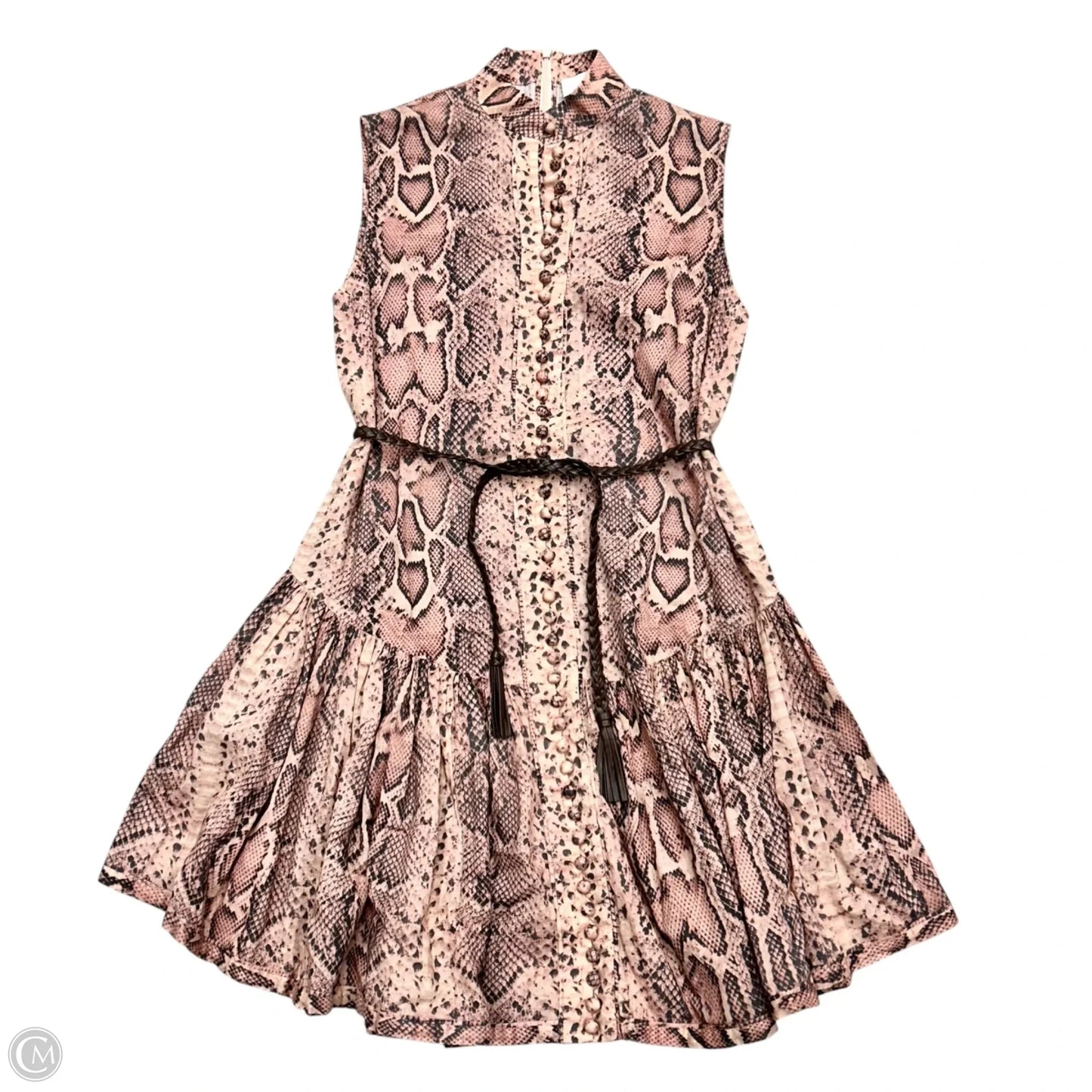 Dress Casual Short By Zimmermann In Grey & Pink, Size: Xs