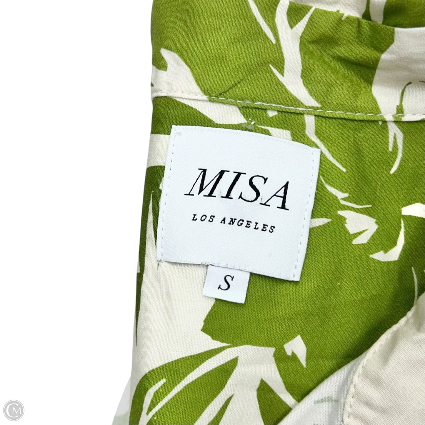 Dress Designer By Misa In Green & White, Size: S