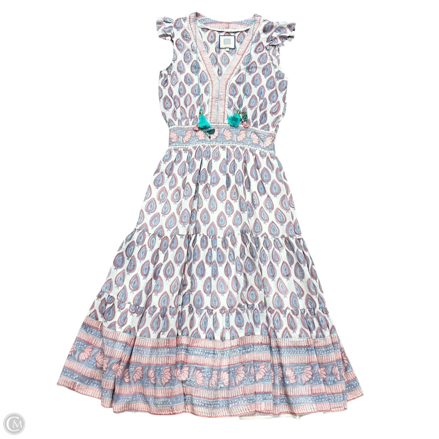 Dress Casual Maxi By Bell In Blue & Pink, Size: S