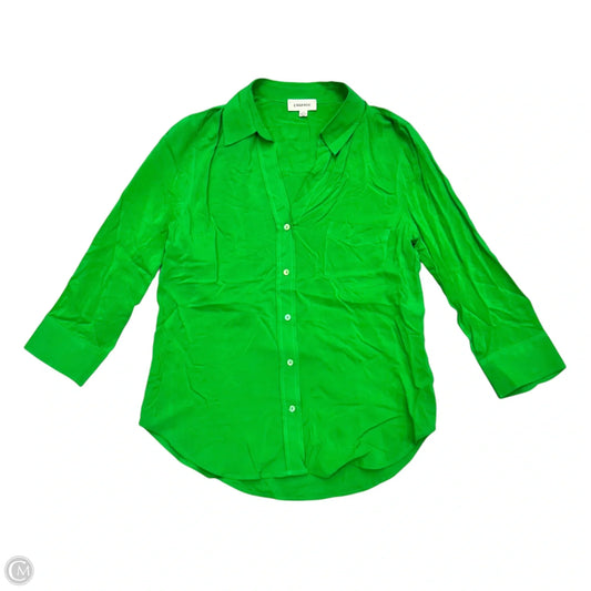 Top Long Sleeve By L Agence In Green, Size: S