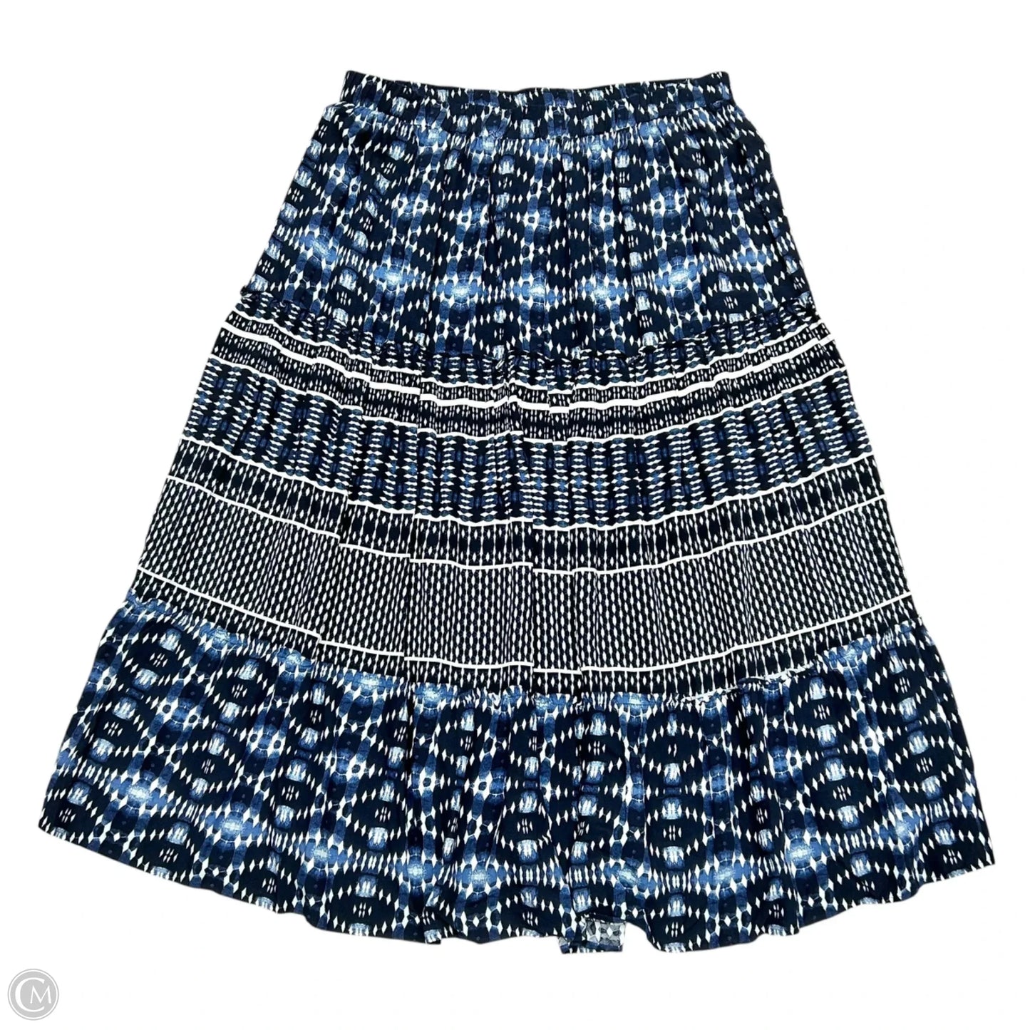 Skirt Maxi By Lane Bryant In Blue & White, Size: 2x