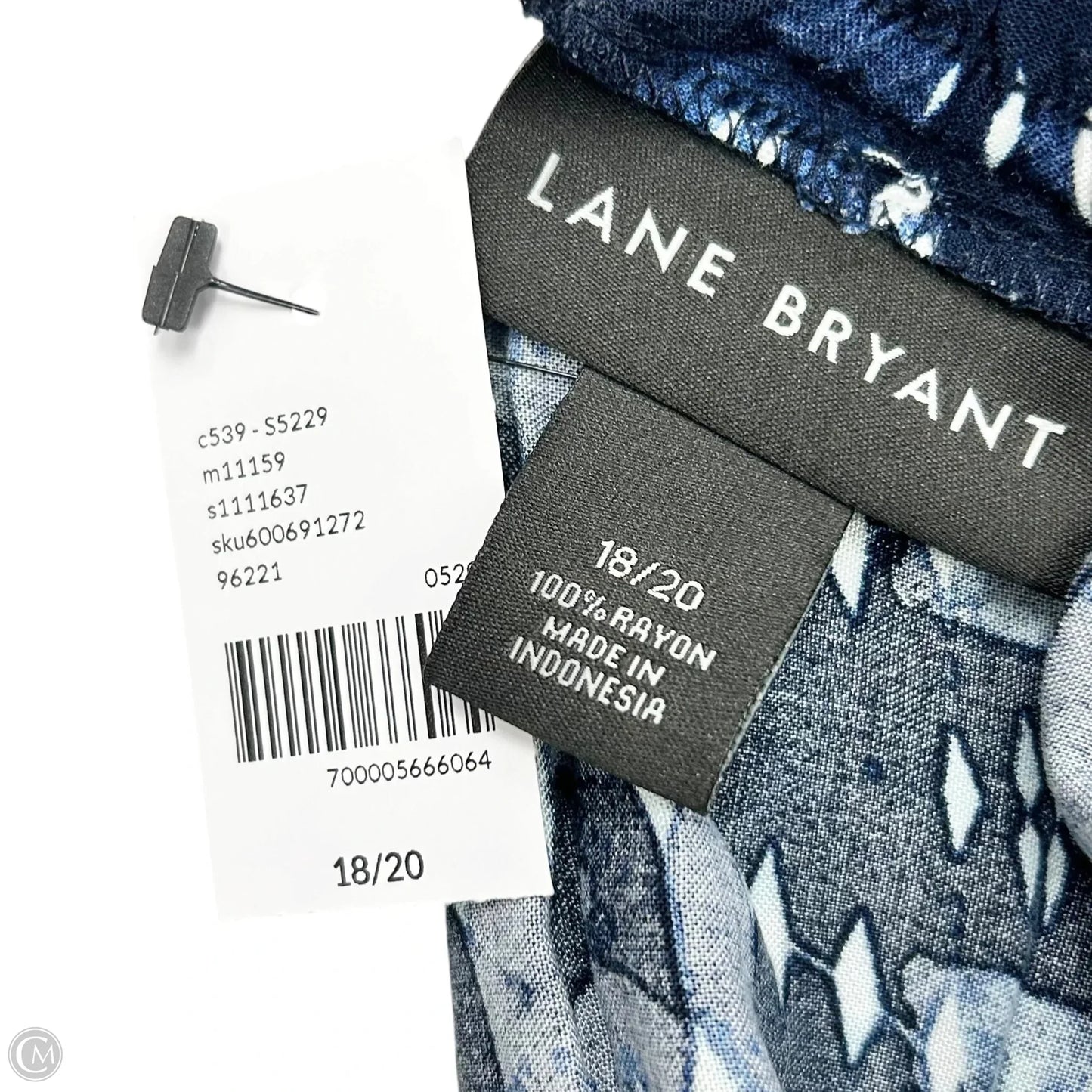 Skirt Maxi By Lane Bryant In Blue & White, Size: 2x