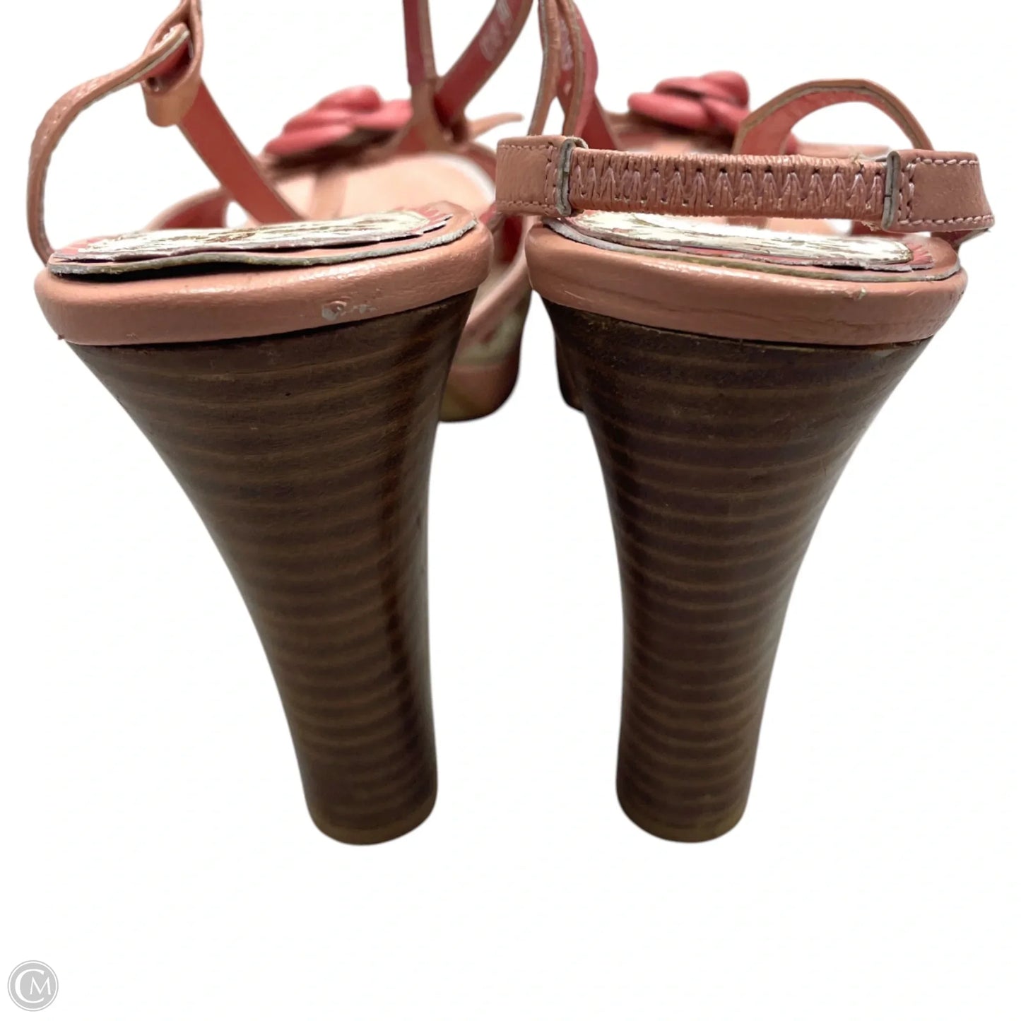 Sandals Heels Block By Shellys London In Pink, Size: 8.5
