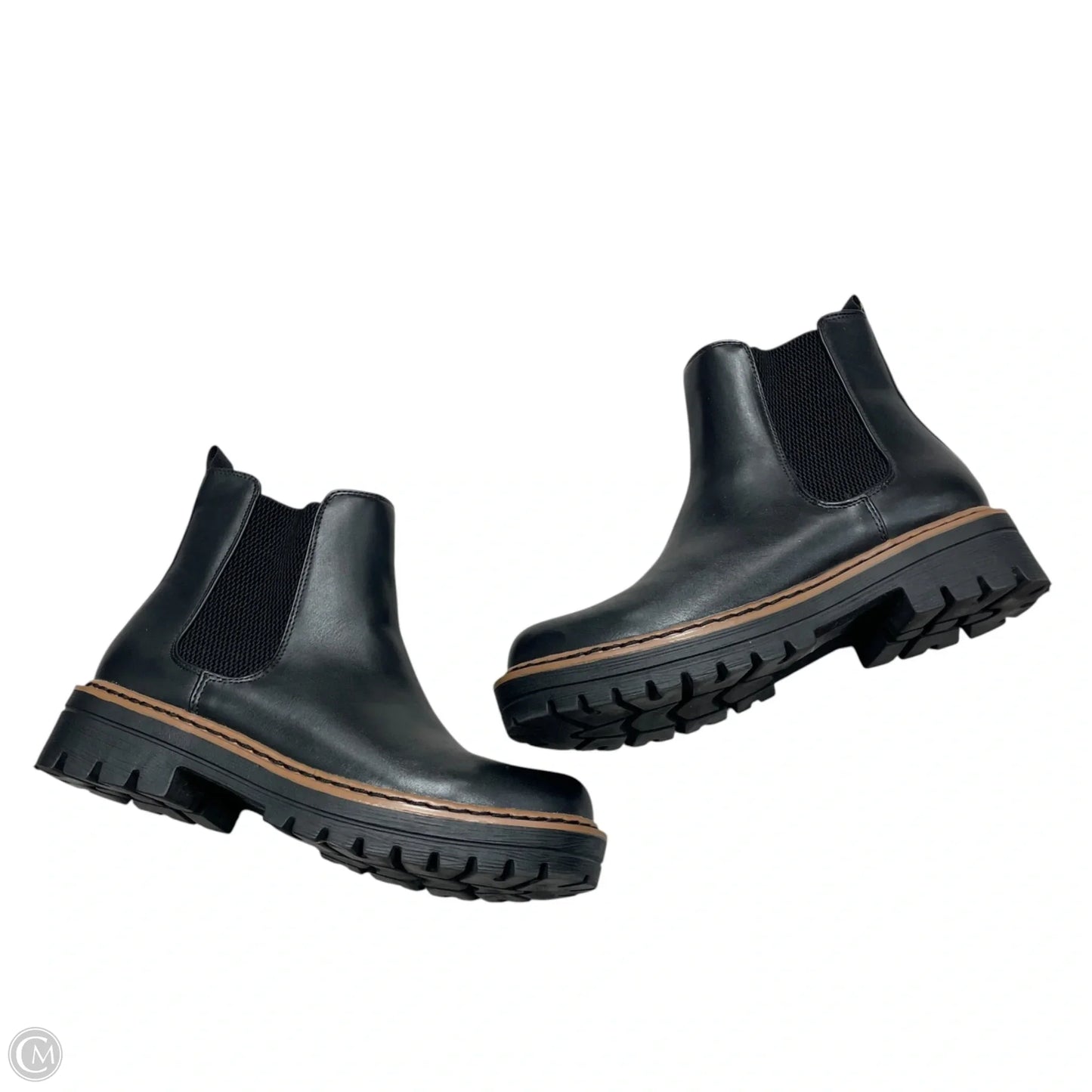 Boots Ankle Flats By Soda In Black, Size: 7