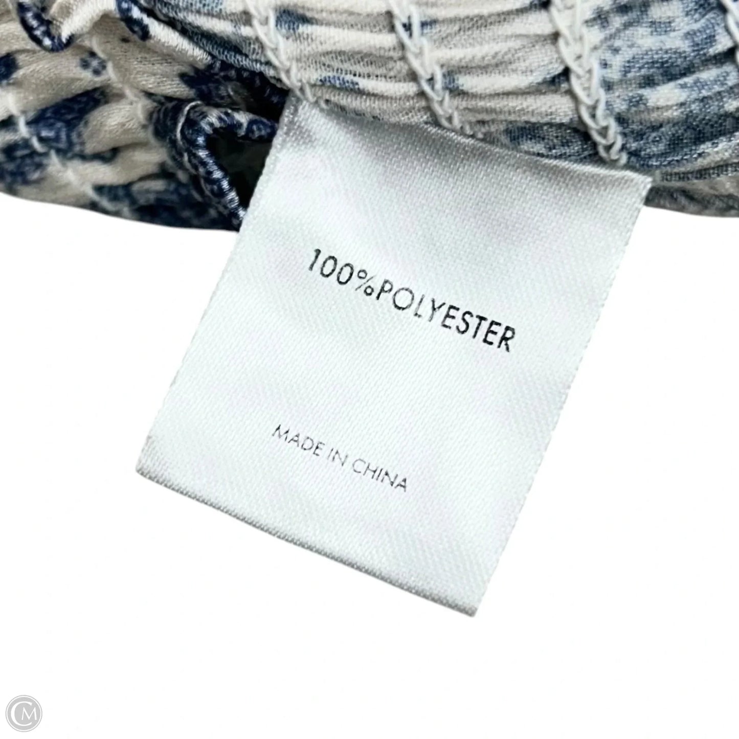 Top Long Sleeve By J Flower In Blue & Cream, Size: S