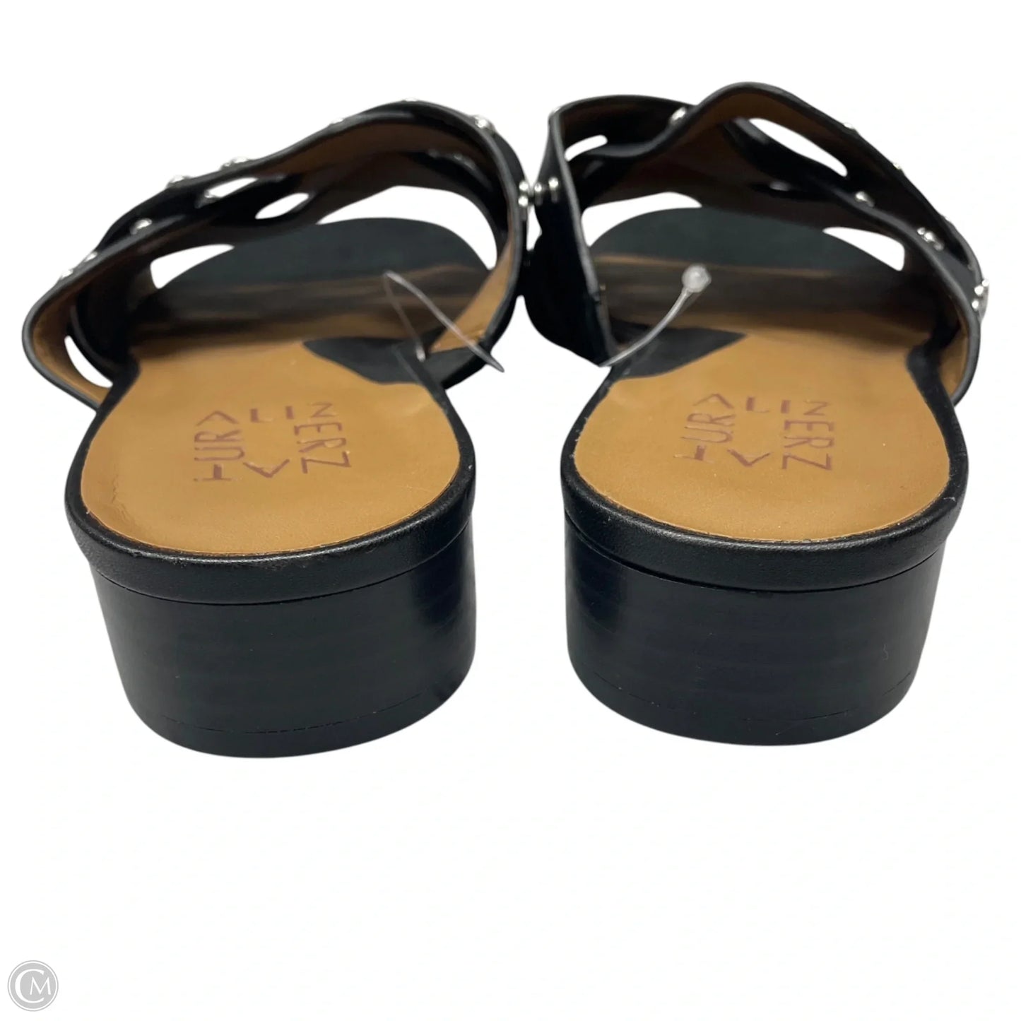 Sandals Flats By Naturalizer In Black & Silver, Size: 8
