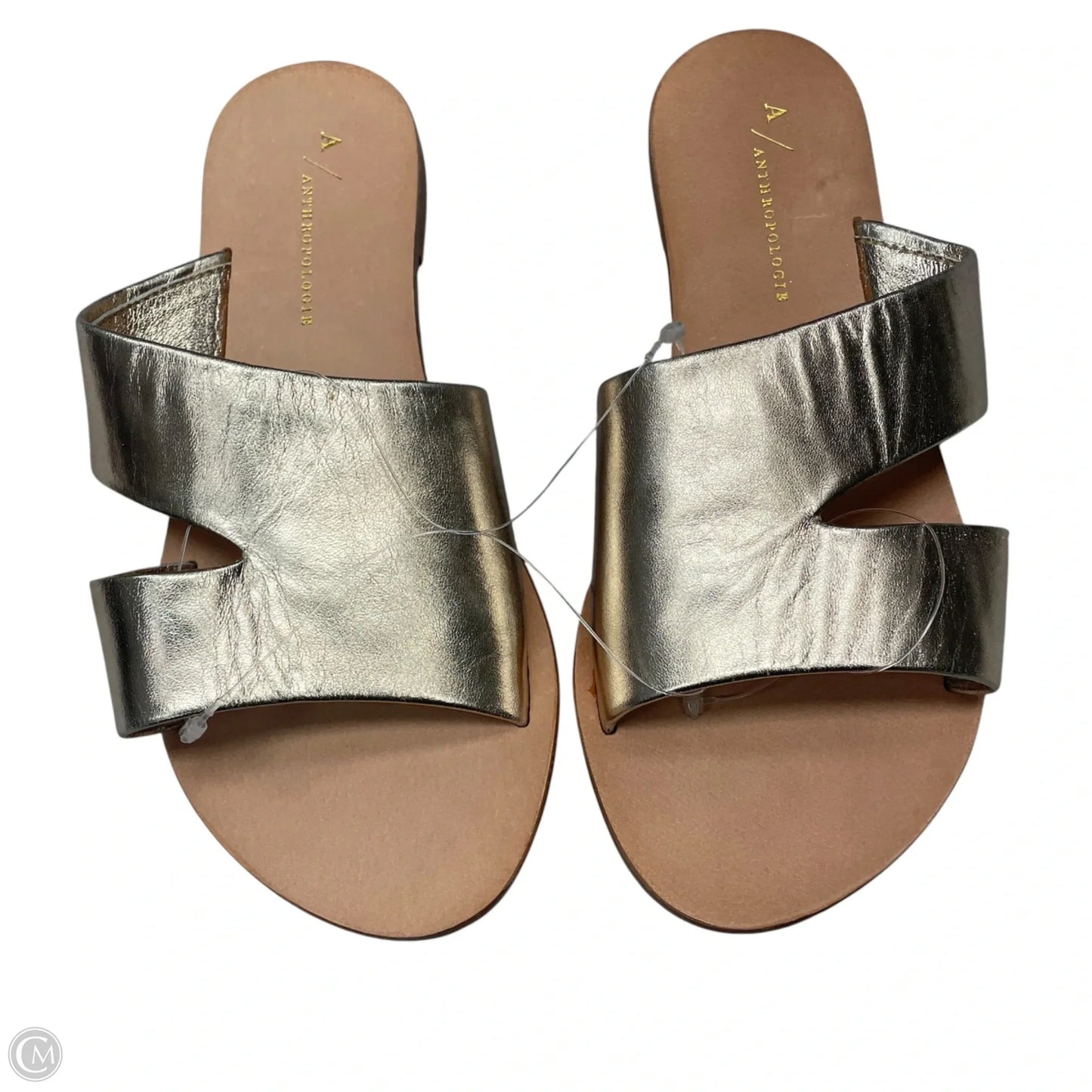 Sandals Flats By Anthropologie In Gold, Size: 7
