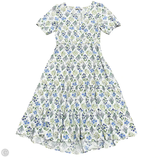 Dress Casual Maxi By Loft In White & Yellow, Size: Xl