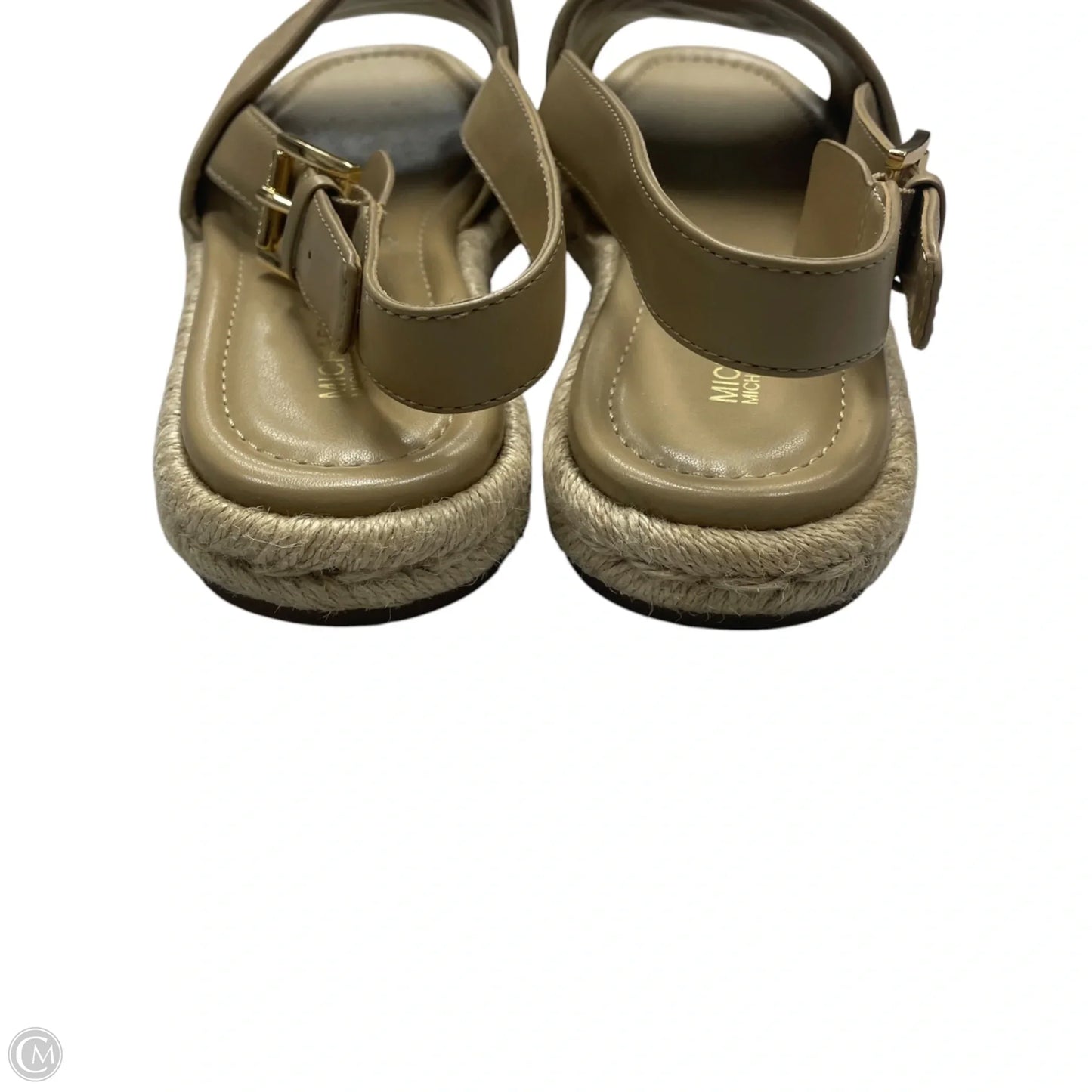 Sandals Flats By Michael By Michael Kors In Beige, Size: 9