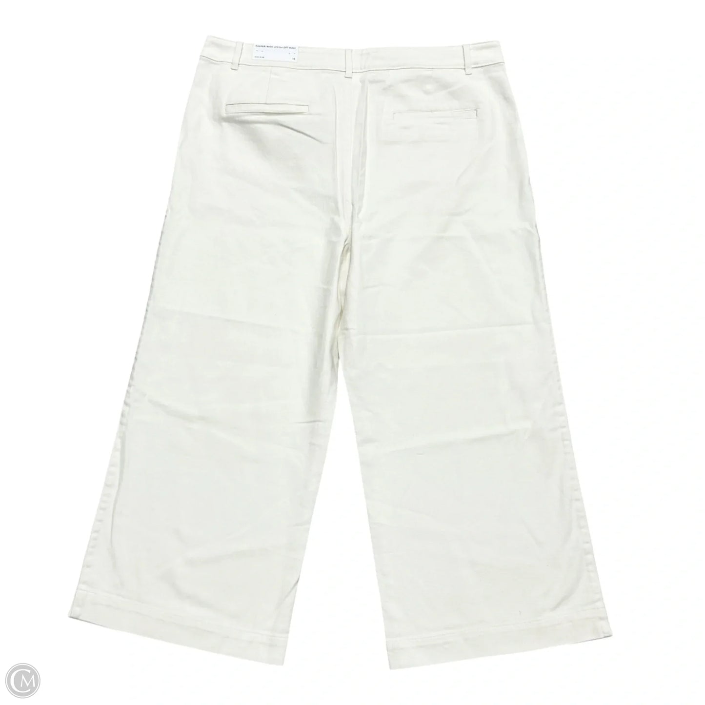 Jeans Wide Leg By Loft In Cream Denim, Size: 18