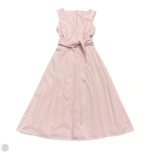 Dress Casual Midi By Calvin Klein In Pink, Size: M
