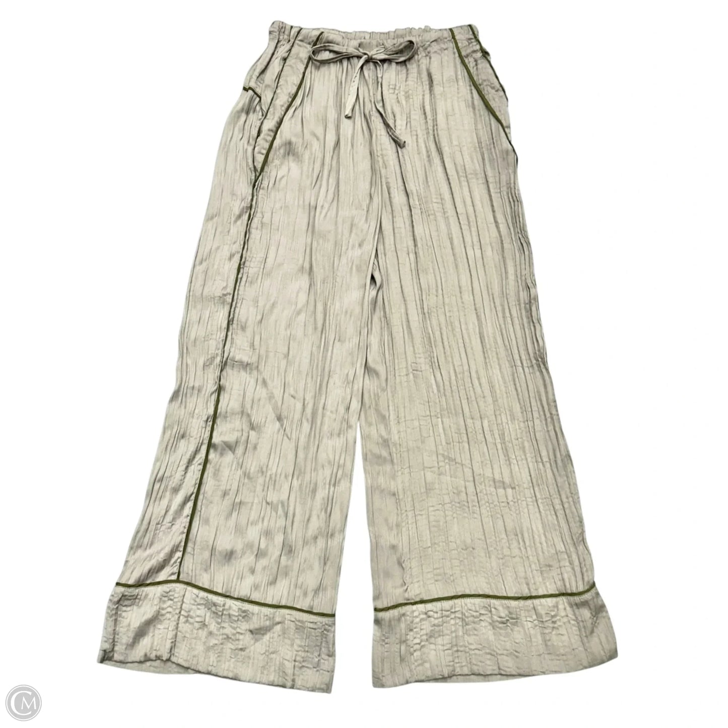 Pants Wide Leg By Free People In Green & Tan, Size: L