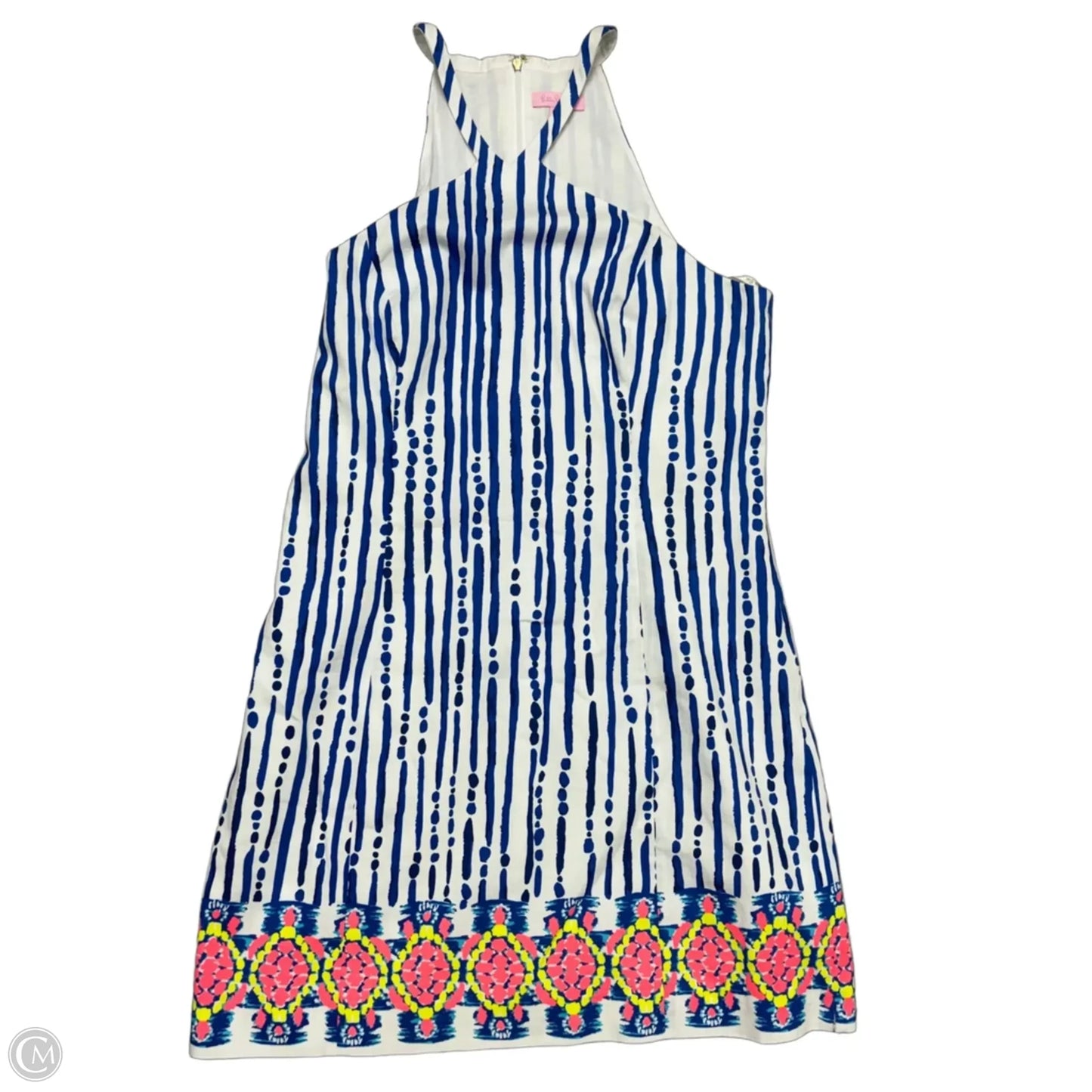 Dress Designer By Lilly Pulitzer In Blue & White, Size: L