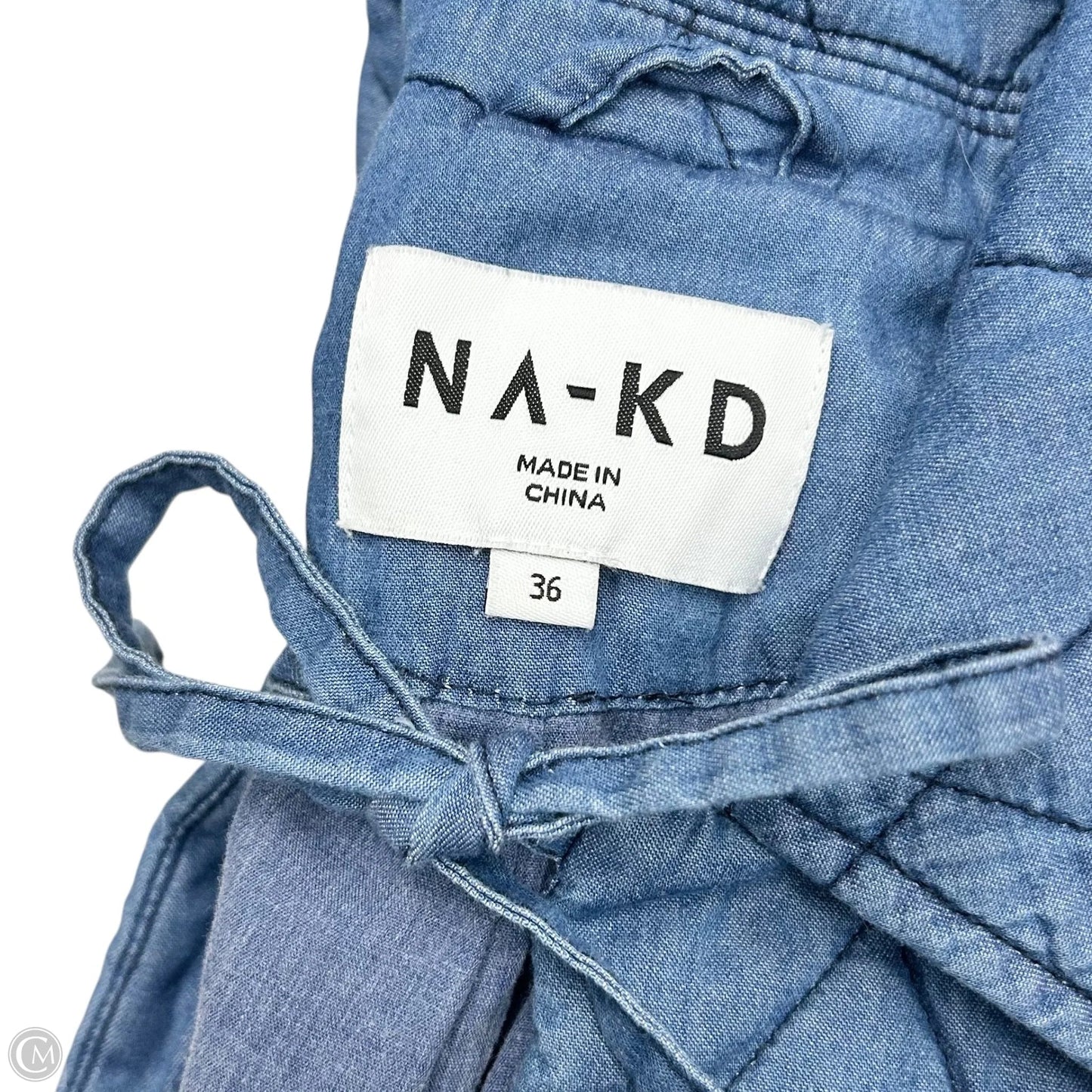 Jacket Puffer & Quilted By Na-kd In Blue Denim, Size: S