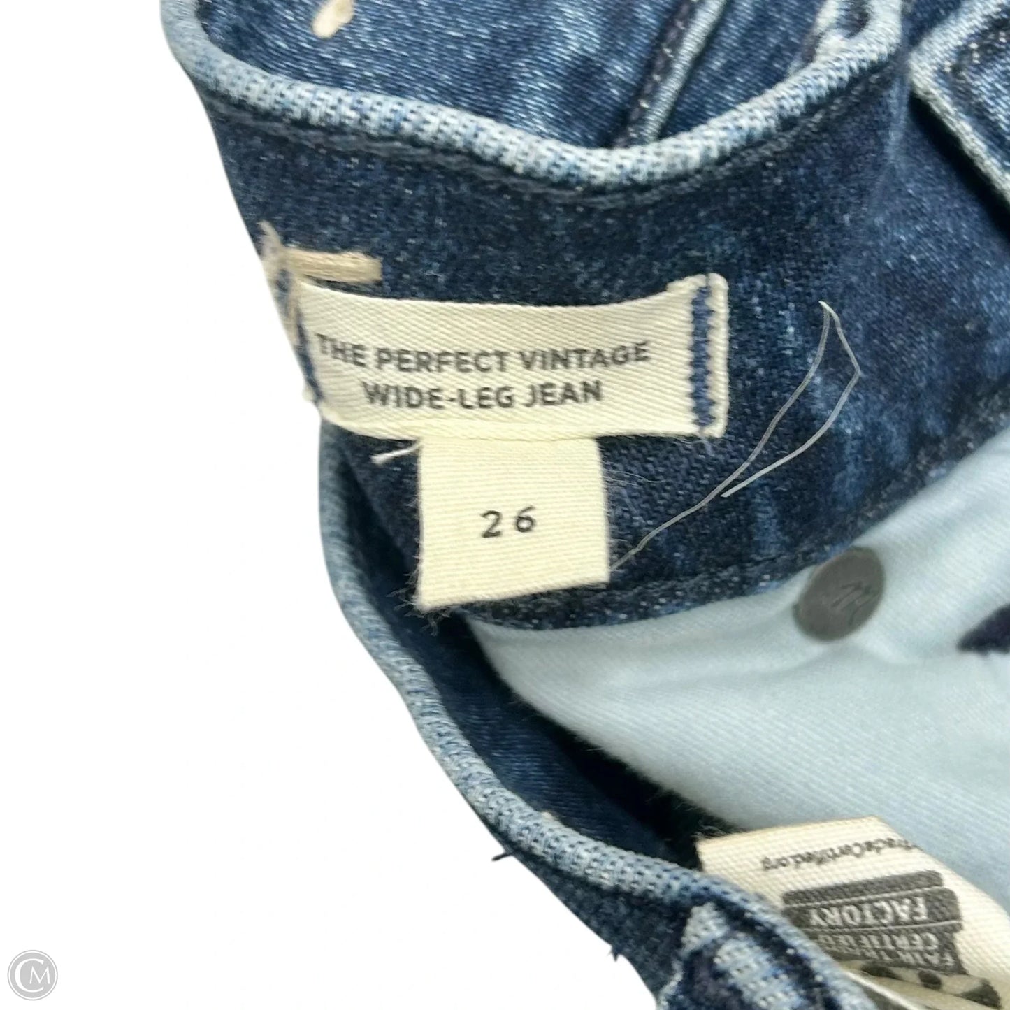 Jeans Wide Leg By Madewell In Blue Denim, Size: 2