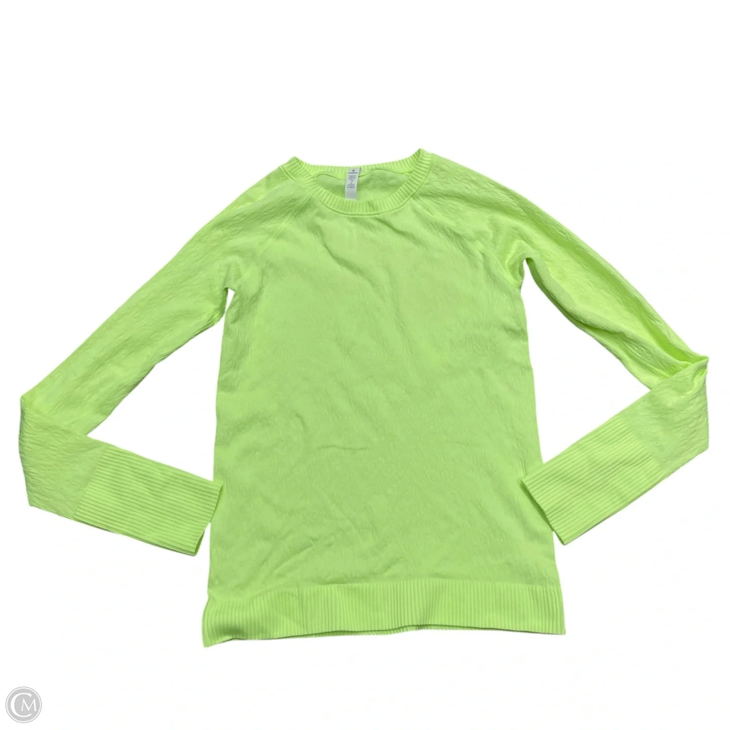 Athletic Top Long Sleeve Crewneck By Lululemon In Green, Size: M