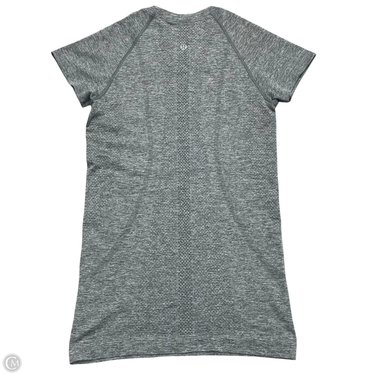 Athletic Top Short Sleeve By Lululemon In Grey, Size: S