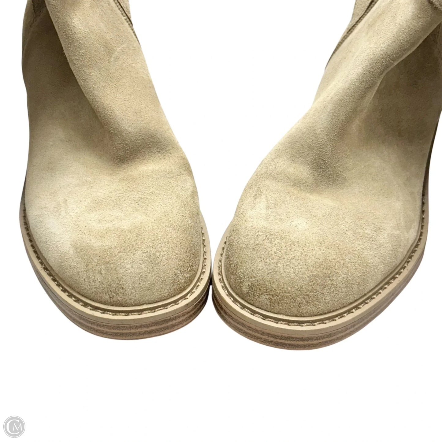 Boots Ankle Heels By Vince Camuto In Beige, Size: 7.5W