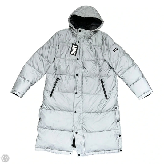 Coat Puffer & Quilted By Dkny In Grey, Size: L